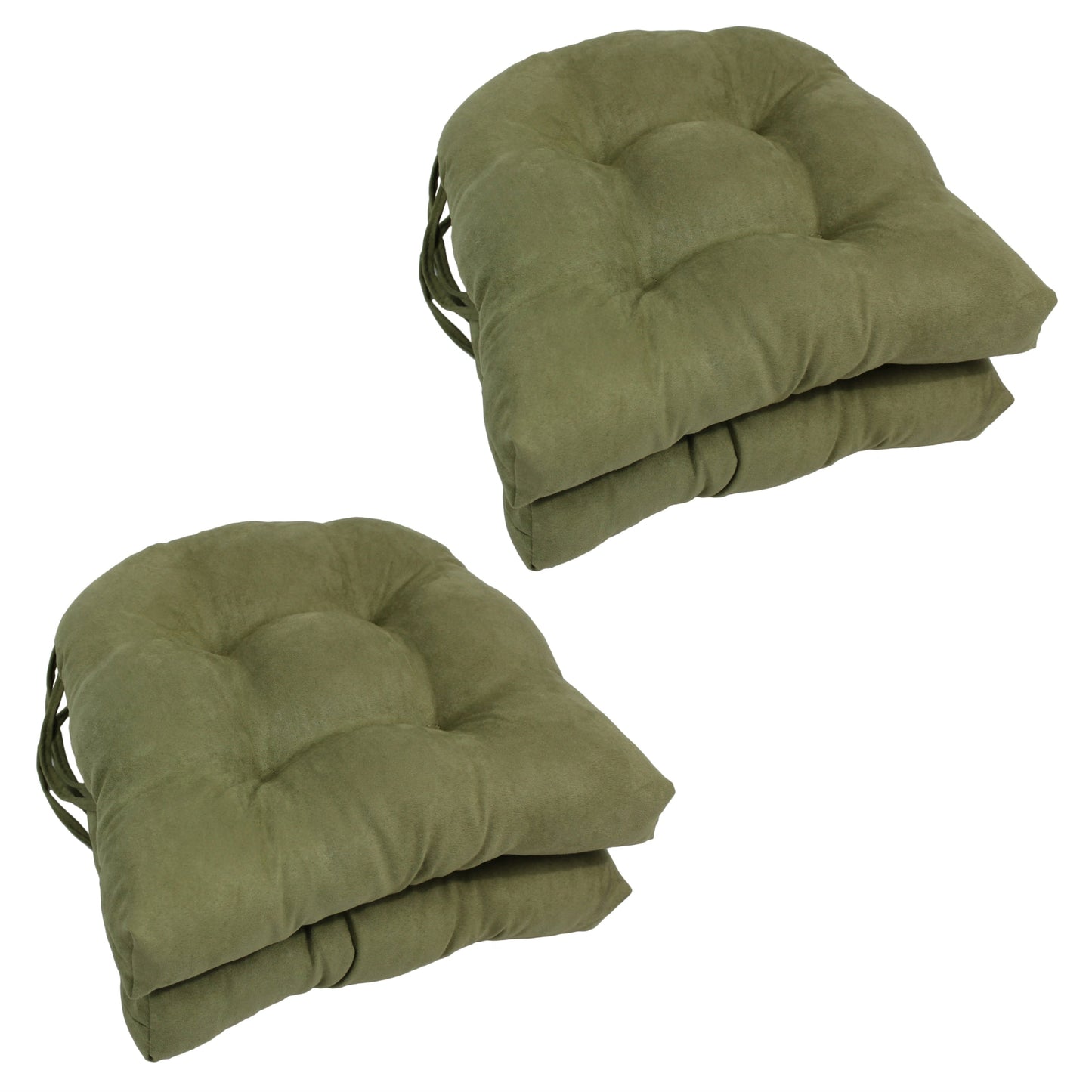 Coussins de chaise d'intérieur en microsuède en forme de U de 16 pouces (lot de 2, 4 ou 6)