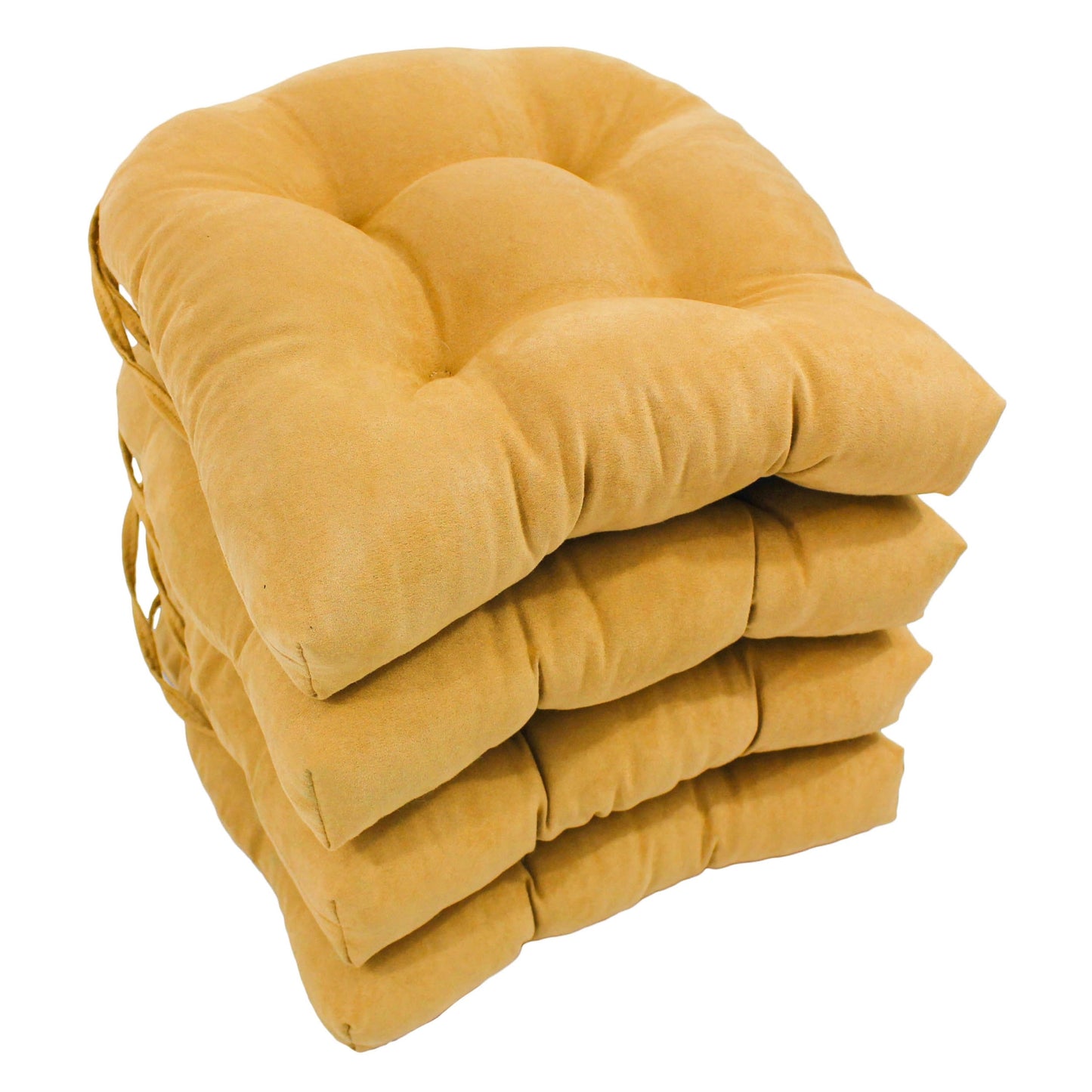 Coussins de chaise d'intérieur en microsuède en forme de U de 16 pouces (lot de 2, 4 ou 6)