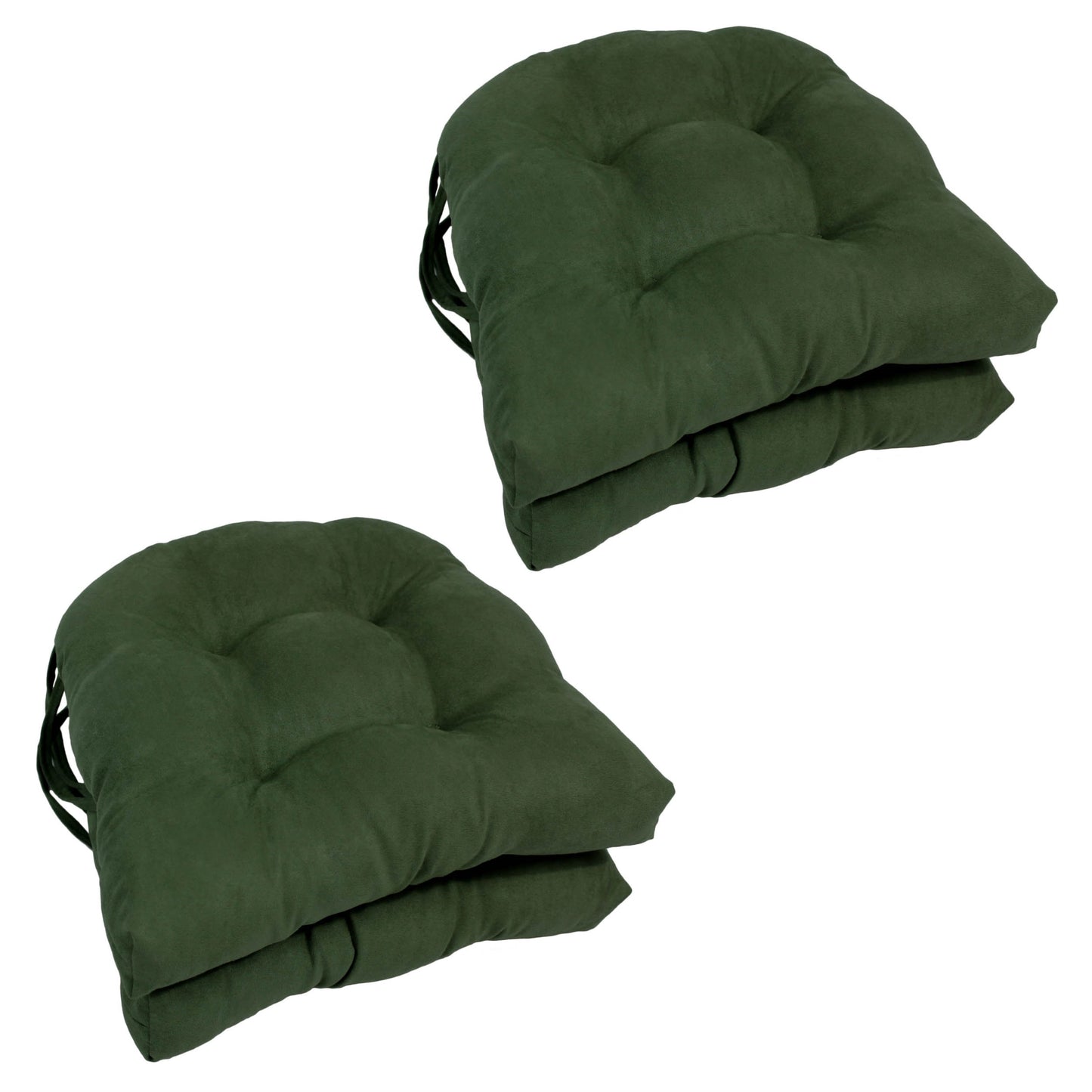 Coussins de chaise d'intérieur en microsuède en forme de U de 16 pouces (lot de 2, 4 ou 6)