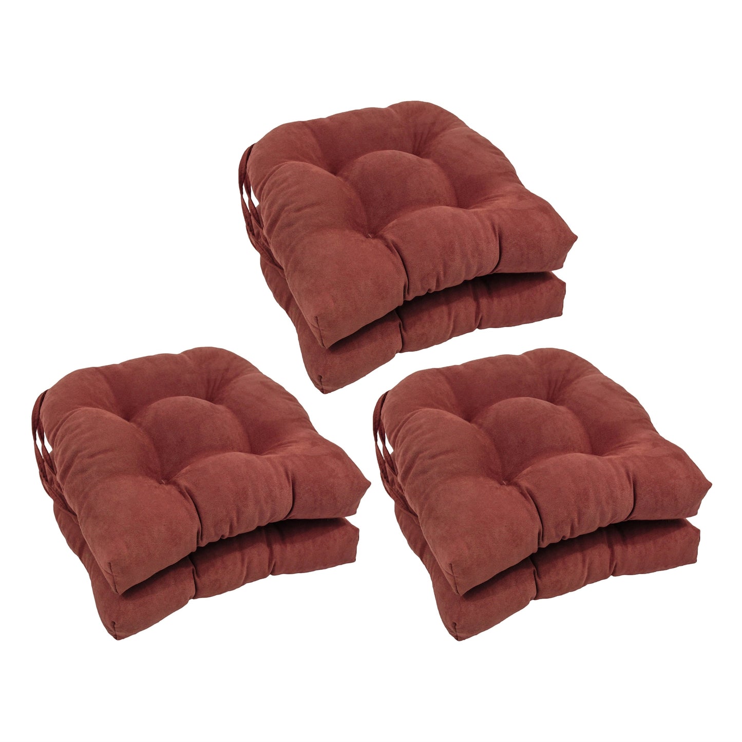 Coussins de chaise d'intérieur en microsuède en forme de U de 16 pouces (lot de 2, 4 ou 6)