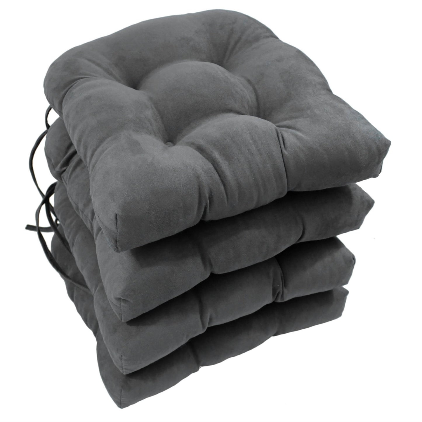 Coussins de chaise d'intérieur en microsuède en forme de U de 16 pouces (lot de 2, 4 ou 6)