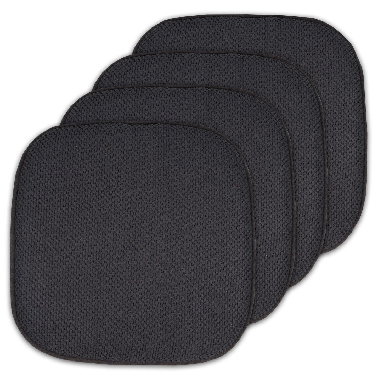 Coussins de siège carrés antidérapants en mousse à mémoire de forme de 16 po (2 ou 4) - 16 x 16