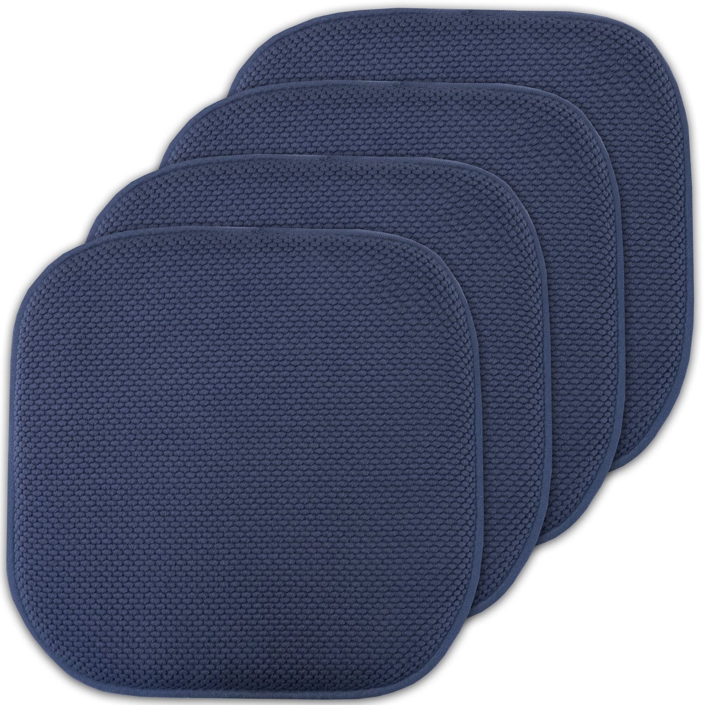 Coussins de siège carrés antidérapants en mousse à mémoire de forme de 16 po (2 ou 4) - 16 x 16