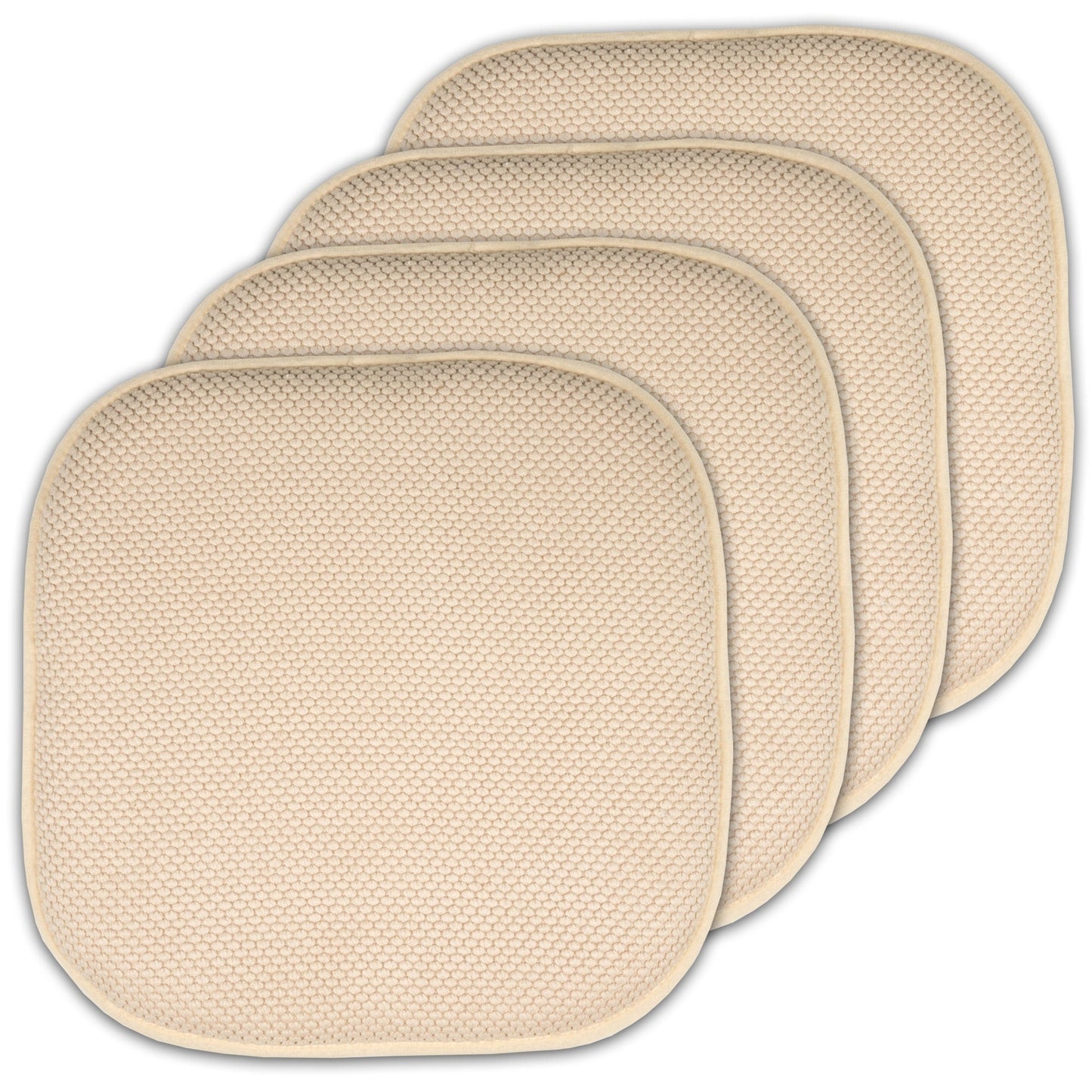 Coussins de siège carrés antidérapants en mousse à mémoire de forme de 16 po (2 ou 4) - 16 x 16
