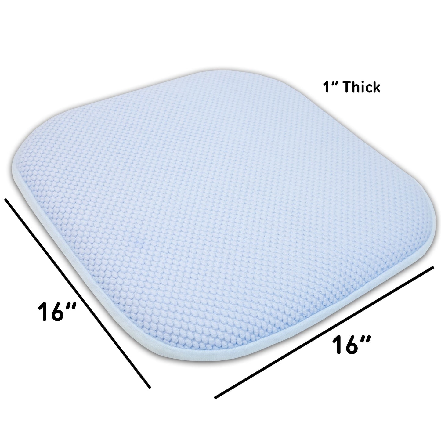 Coussins de siège carrés antidérapants en mousse à mémoire de forme de 16 po (2 ou 4) - 16 x 16