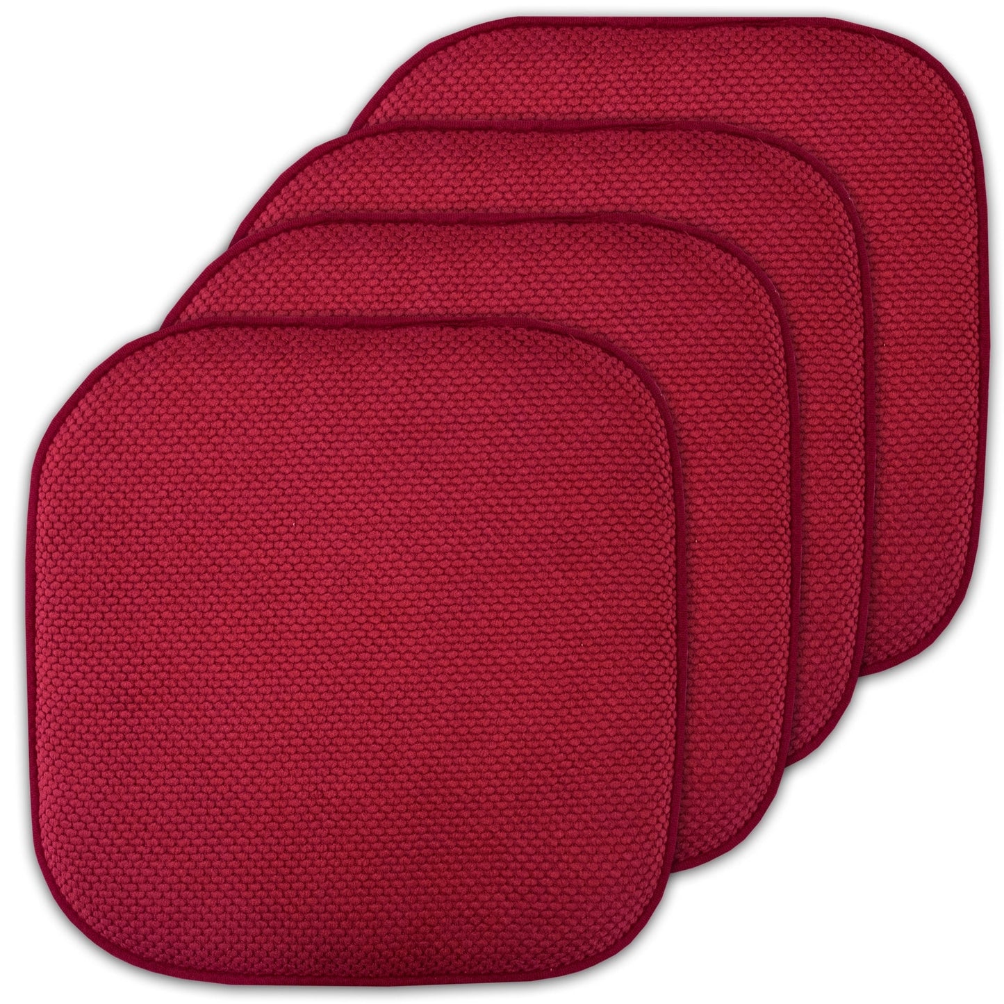 Coussins de siège carrés antidérapants en mousse à mémoire de forme de 16 po (2 ou 4) - 16 x 16