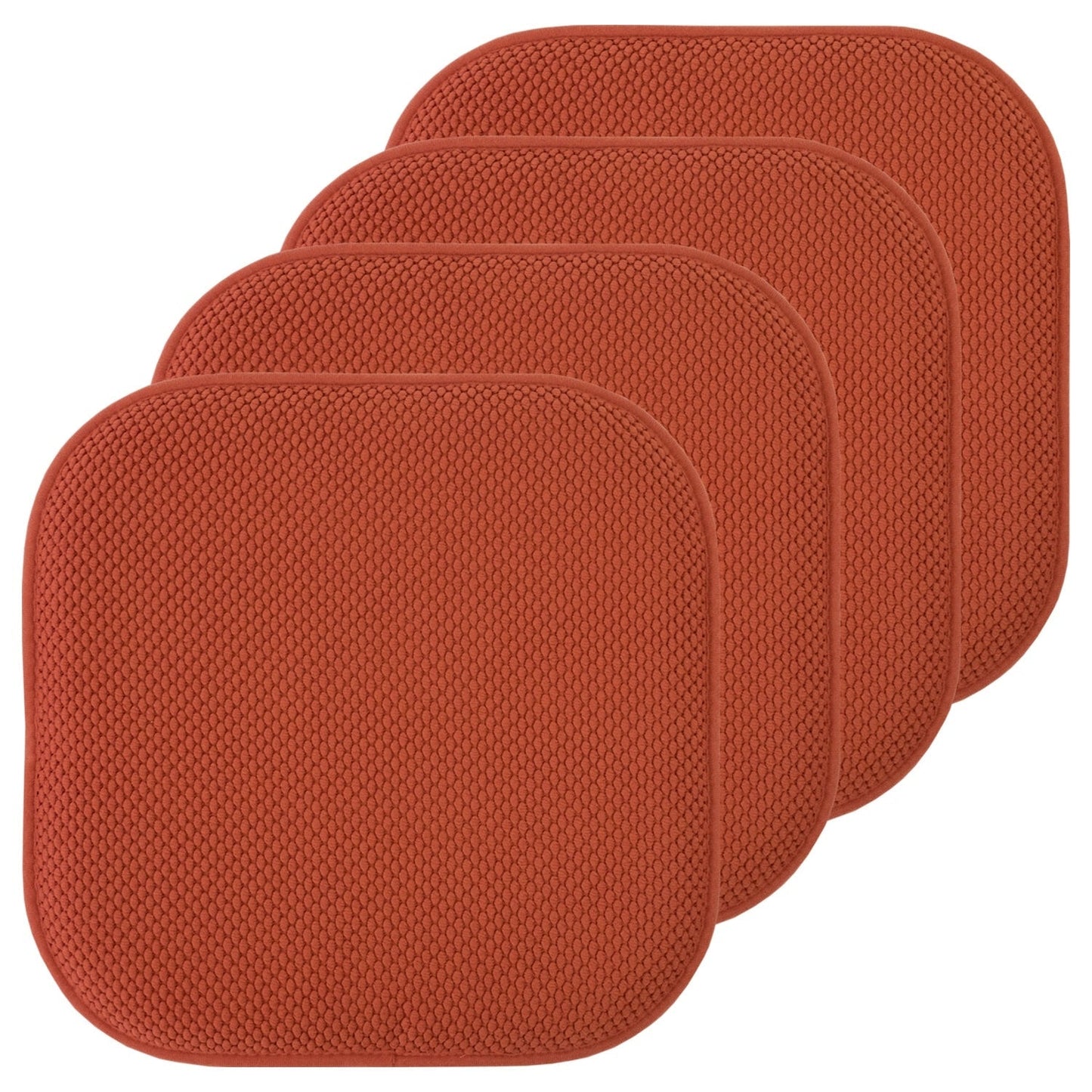 Coussins de siège carrés antidérapants en mousse à mémoire de forme de 16 po (2 ou 4) - 16 x 16