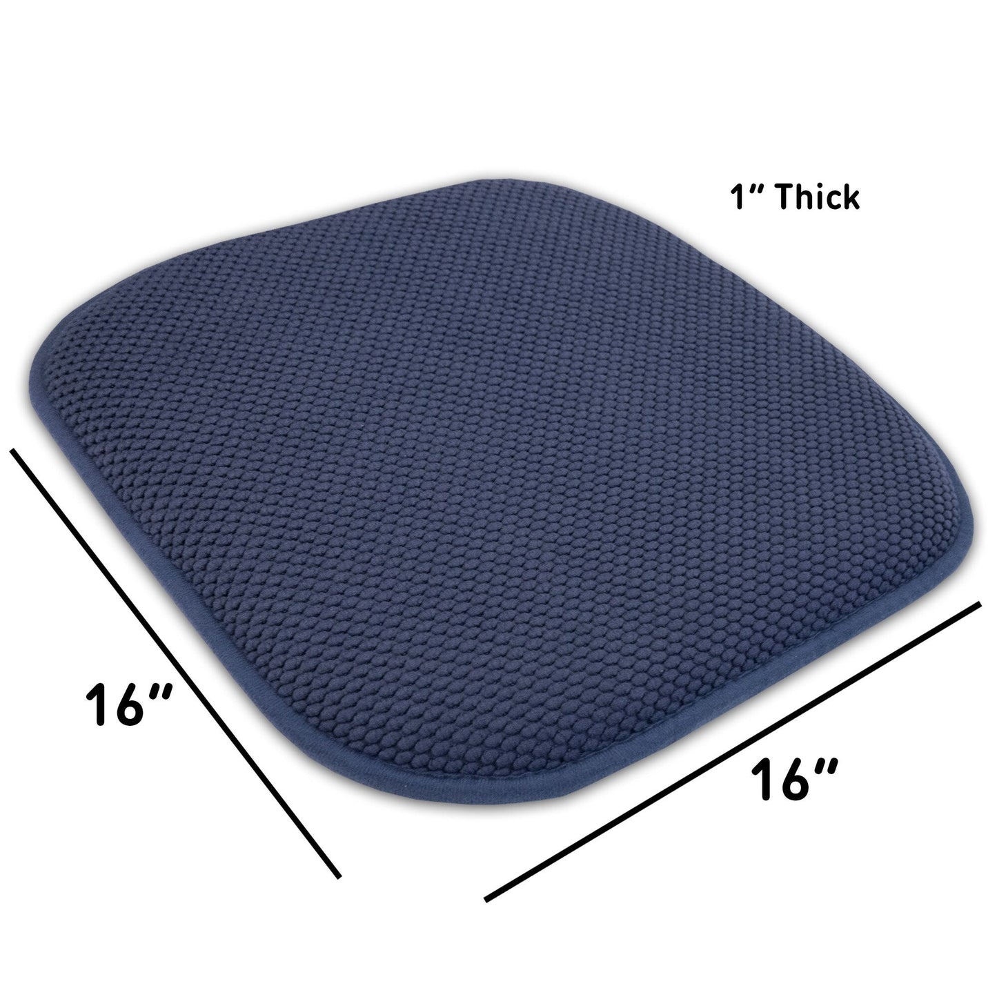 Coussins de siège carrés antidérapants en mousse à mémoire de forme de 16 po (2 ou 4) - 16 x 16