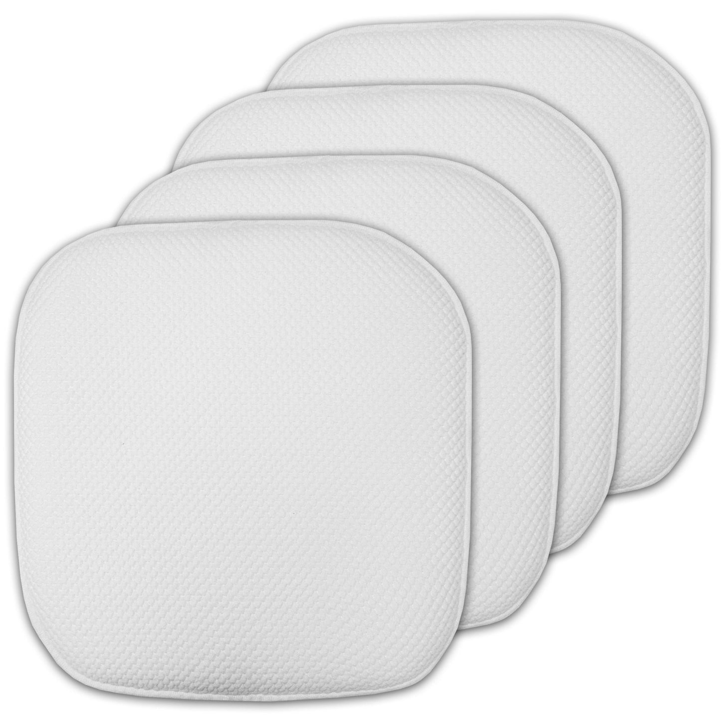 Coussins de siège carrés antidérapants en mousse à mémoire de forme de 16 po (2 ou 4) - 16 x 16