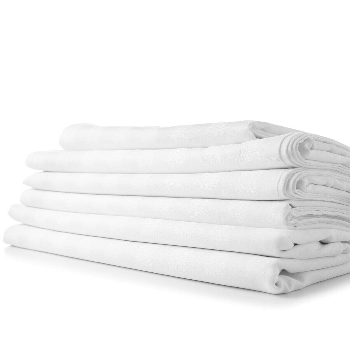 Ensemble de draps à rayures en bambou 1800 fils, poches profondes, 4 pièces