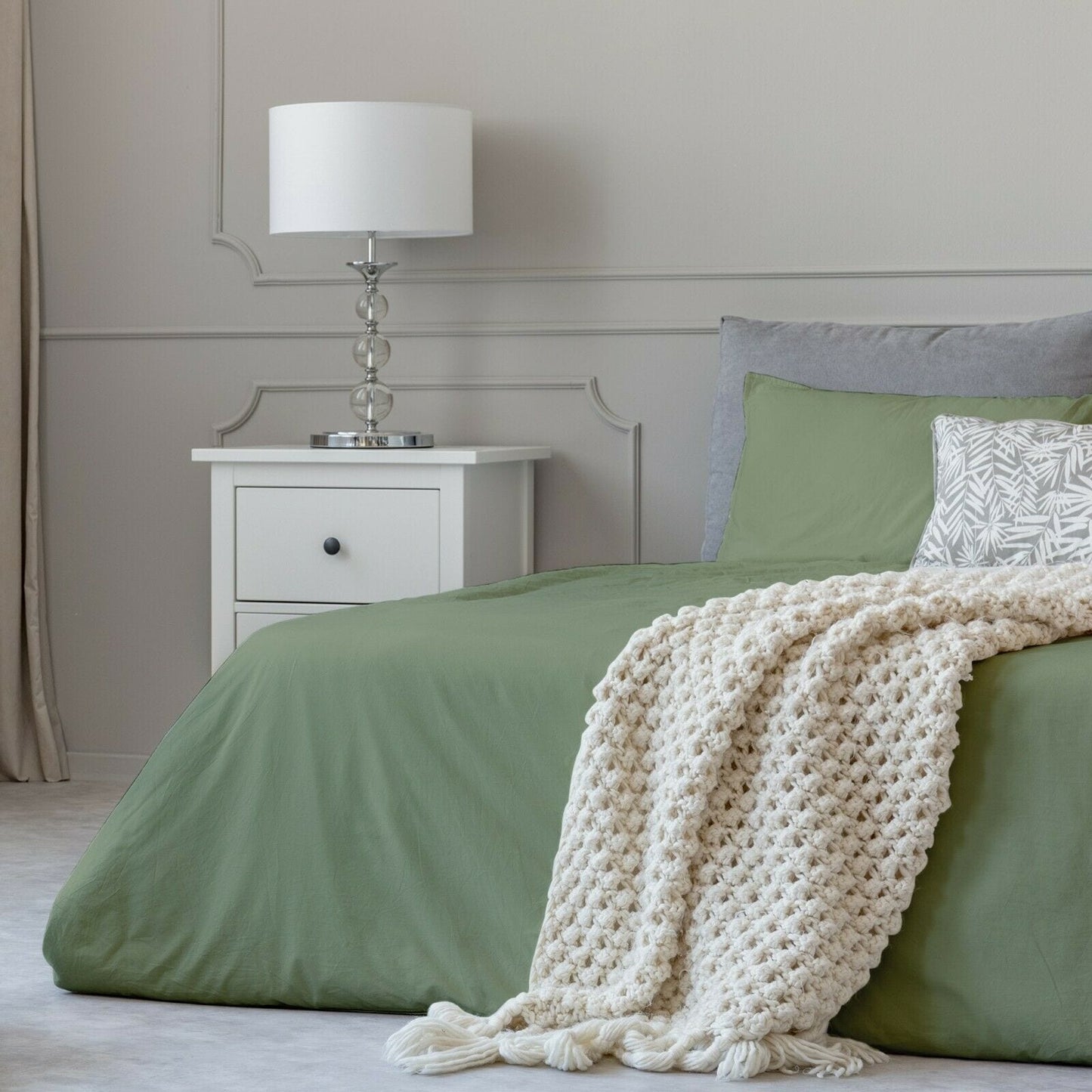 Parure de lit en coton 1800 fils, taies d'oreiller, poche profonde, toutes tailles