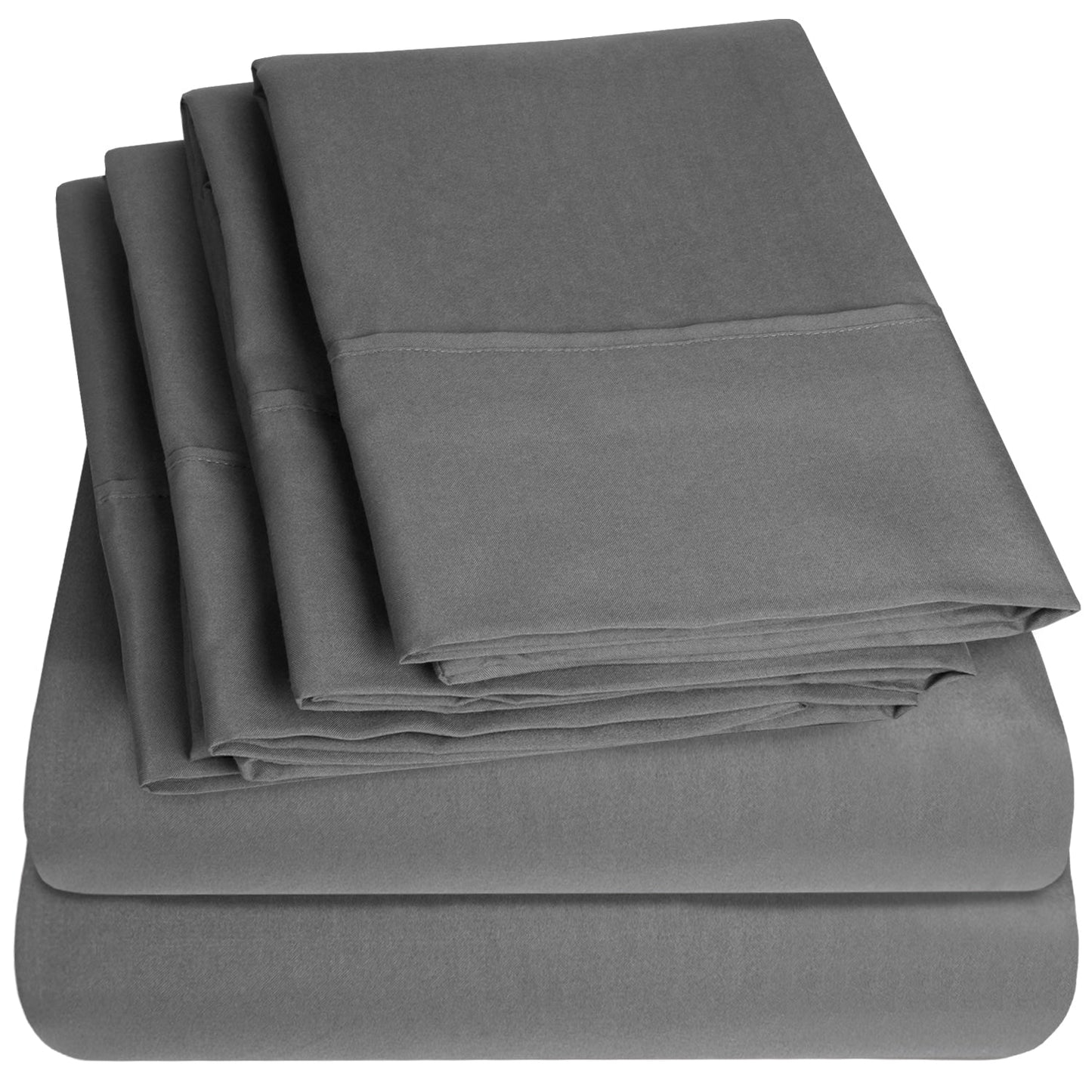 Ensemble de draps extra profonds à 24 poches, 6 pièces, série 1500