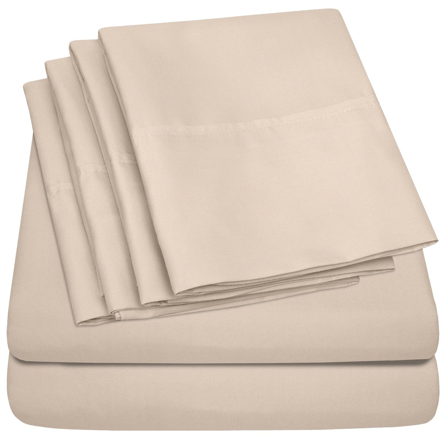 Ensemble de draps extra profonds à 24 poches, 6 pièces, série 1500