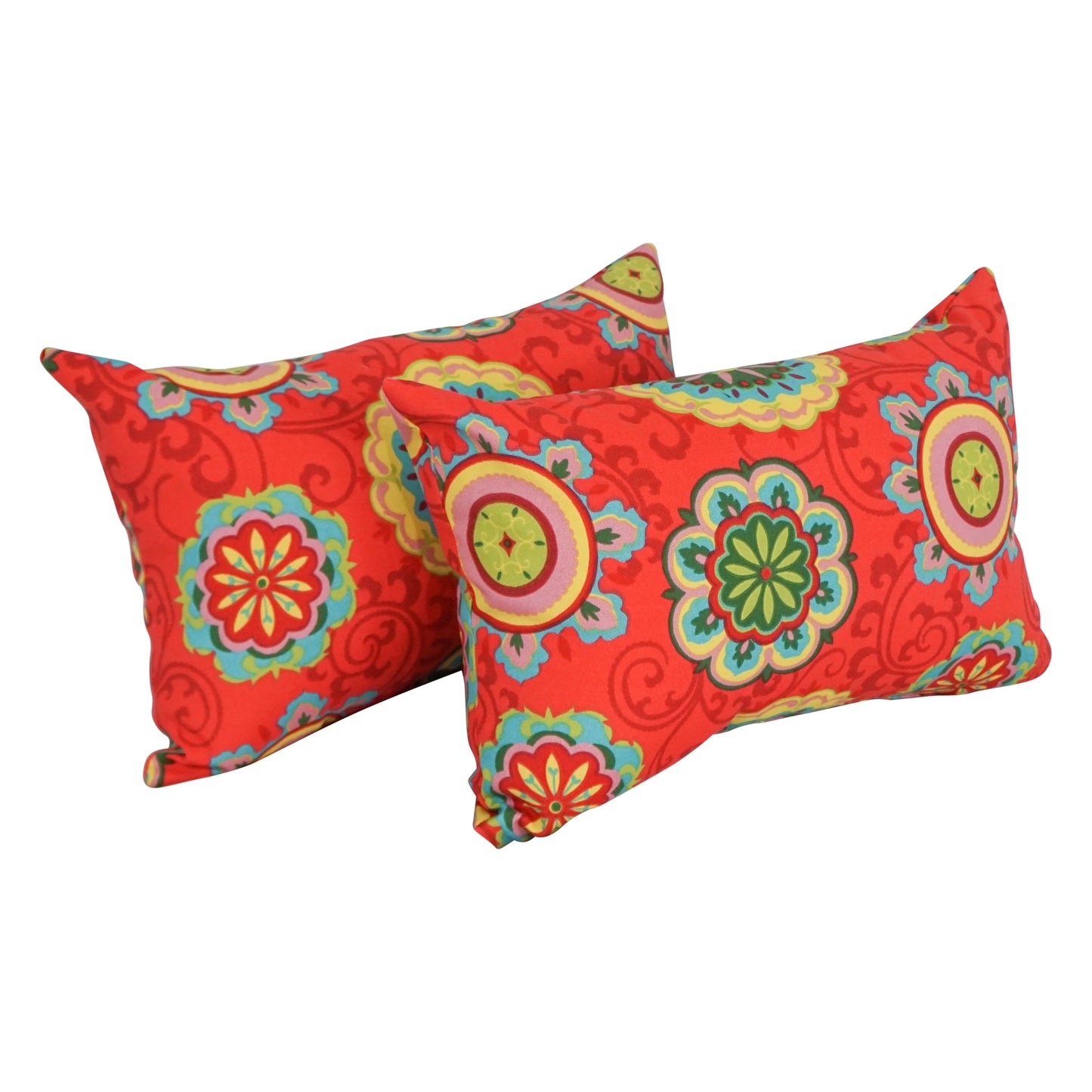 Coussins d'extérieur 19 x 11 pouces (lot de 2, motifs variés) - 19 x 11