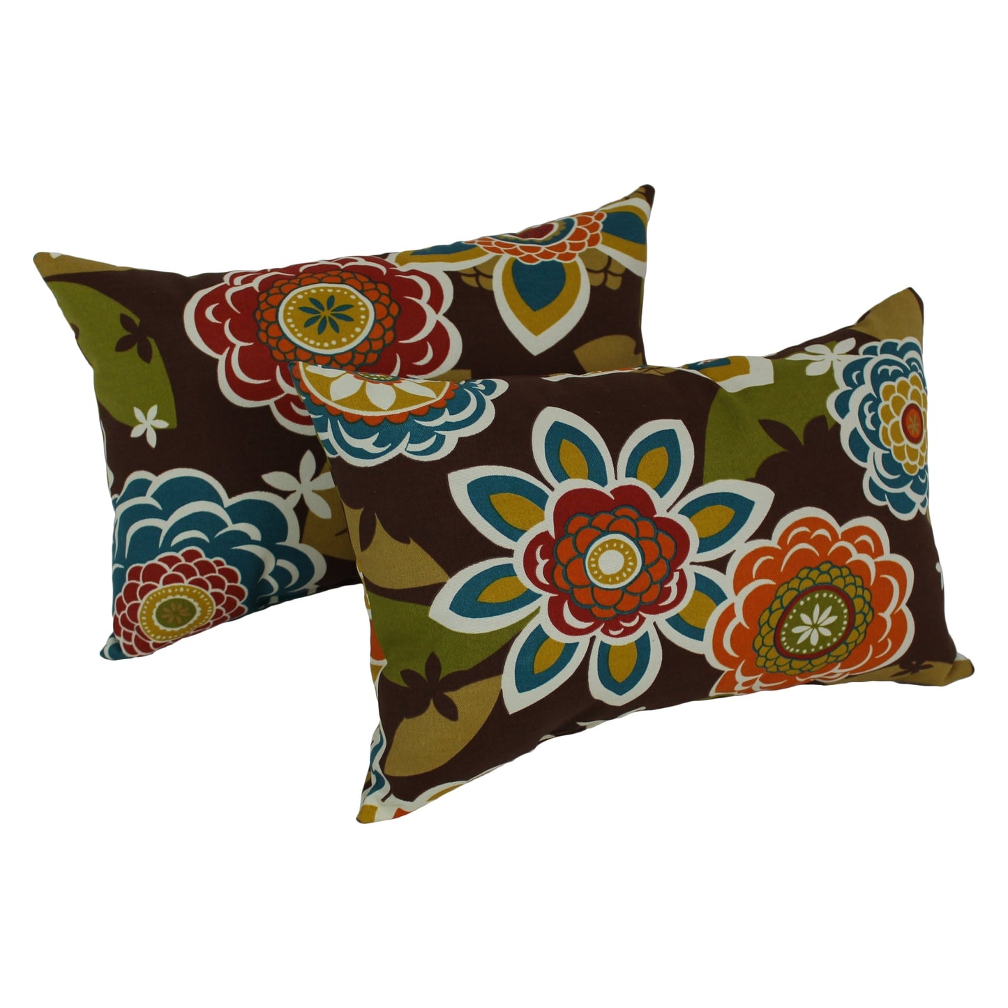 Coussins d'extérieur 19 x 11 pouces (lot de 2, motifs variés) - 19 x 11