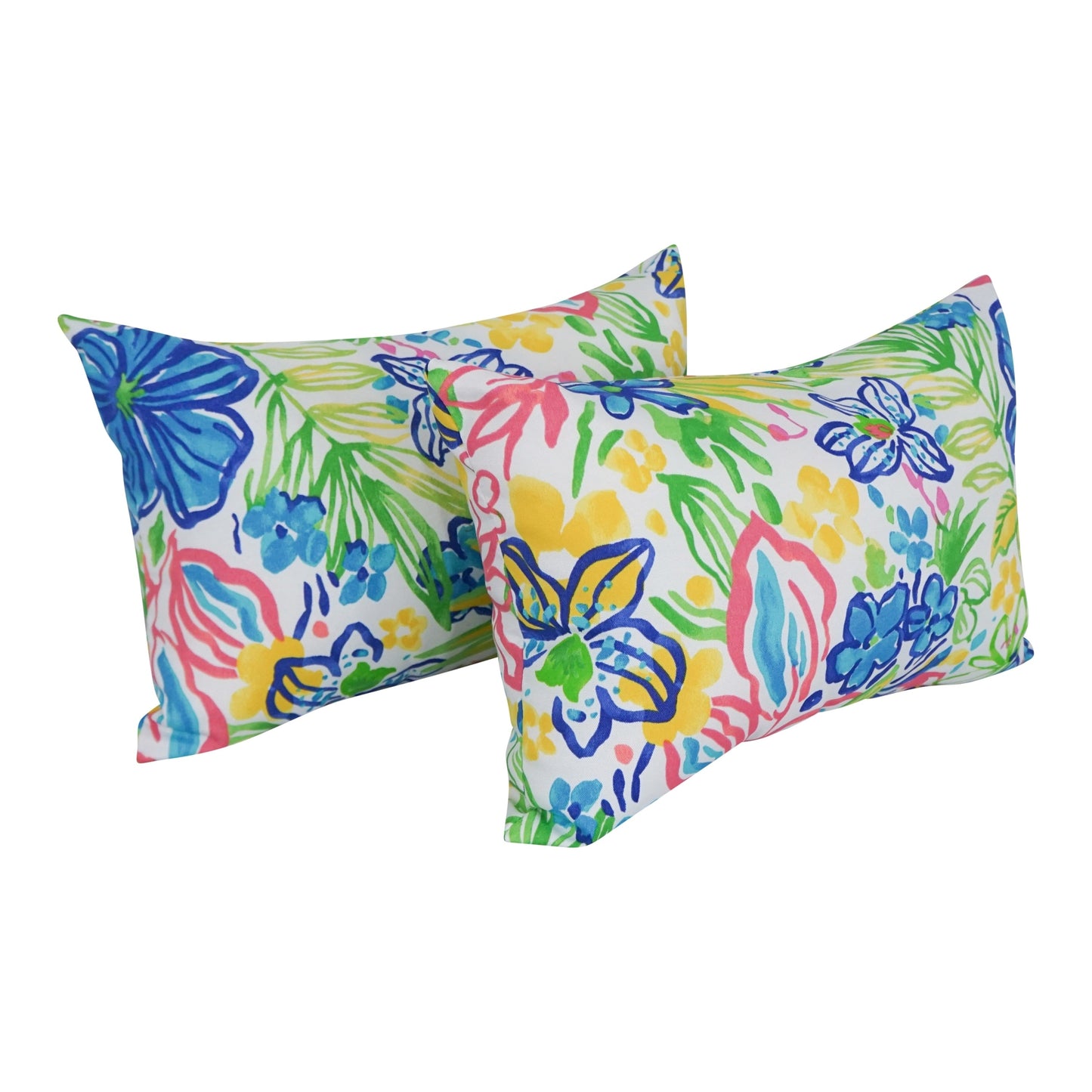 Coussins d'extérieur 19 x 11 pouces (lot de 2, motifs variés) - 19 x 11