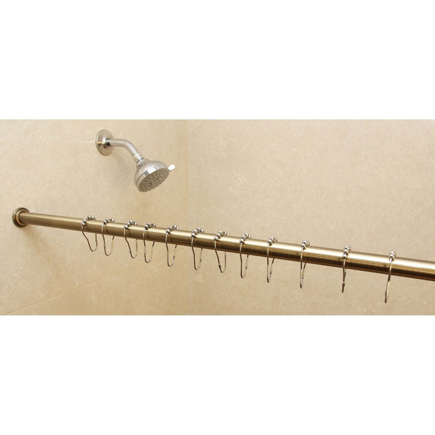 Tringle à rideau de douche ou de fenêtre réglable de 1 pouce montée sur tension