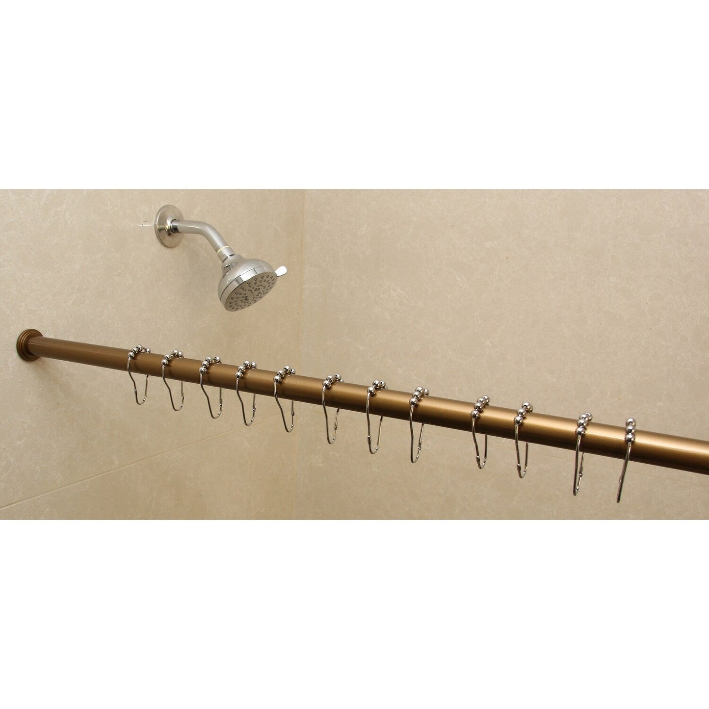 Tringle à rideau de douche ou de fenêtre réglable de 1 pouce montée sur tension