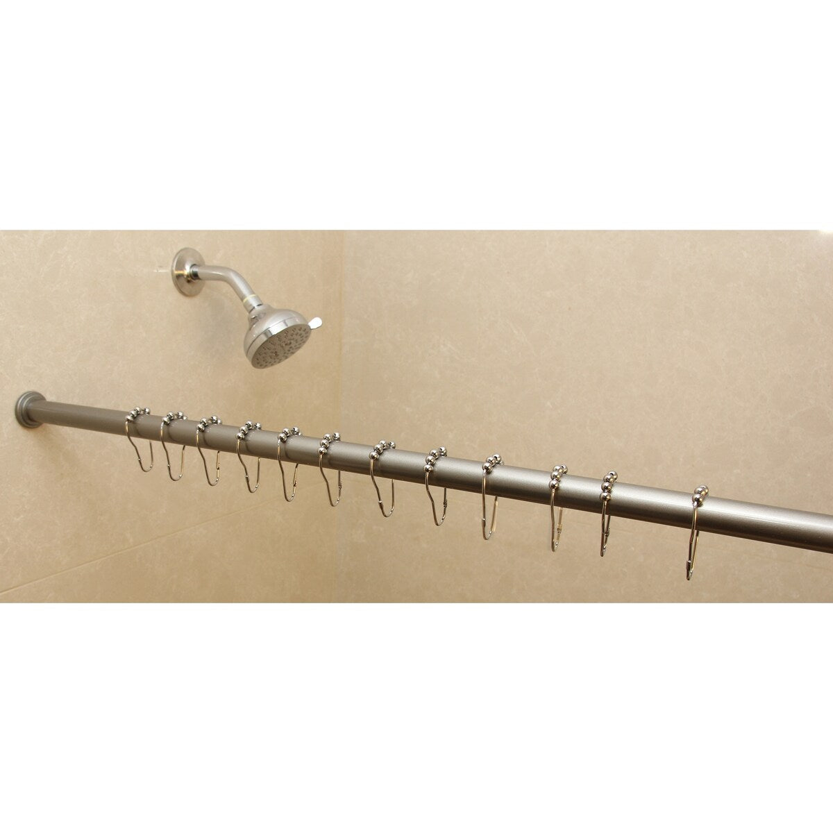 Tringle à rideau de douche ou de fenêtre réglable de 1 pouce montée sur tension
