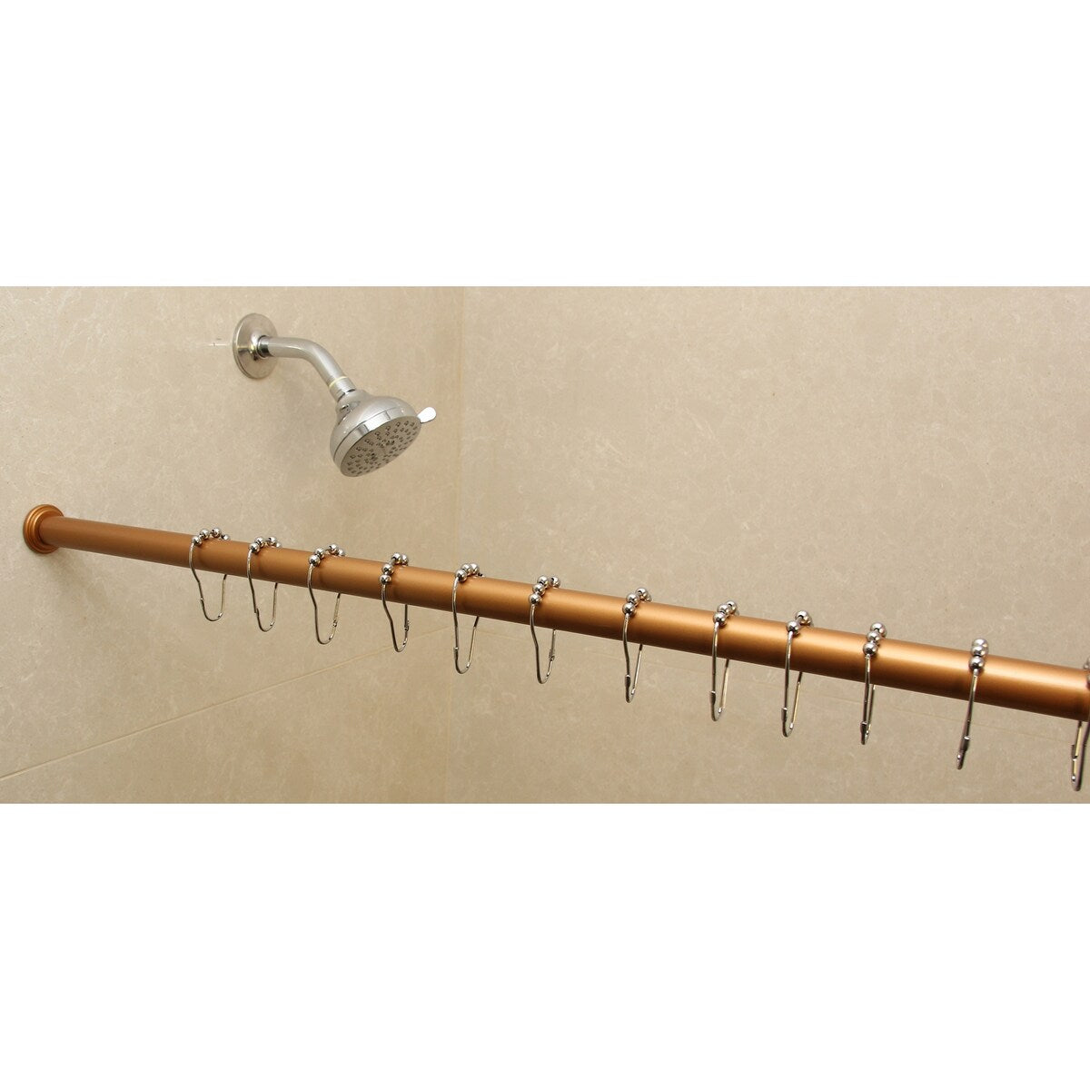 Tringle à rideau de douche ou de fenêtre réglable de 1 pouce montée sur tension
