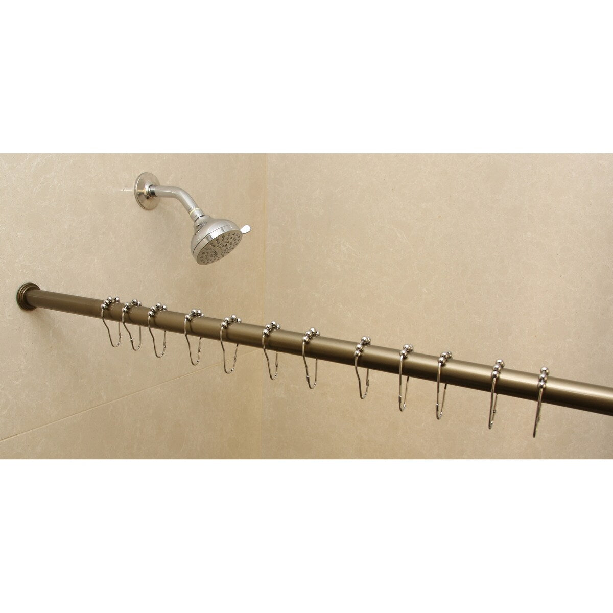 Tringle à rideau de douche ou de fenêtre réglable de 1 pouce montée sur tension