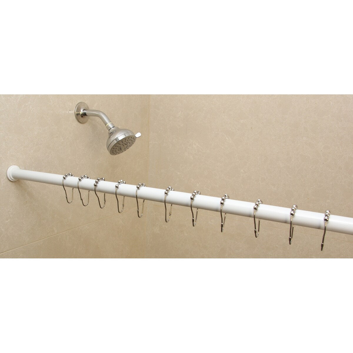 Tringle à rideau de douche ou de fenêtre réglable de 1 pouce montée sur tension