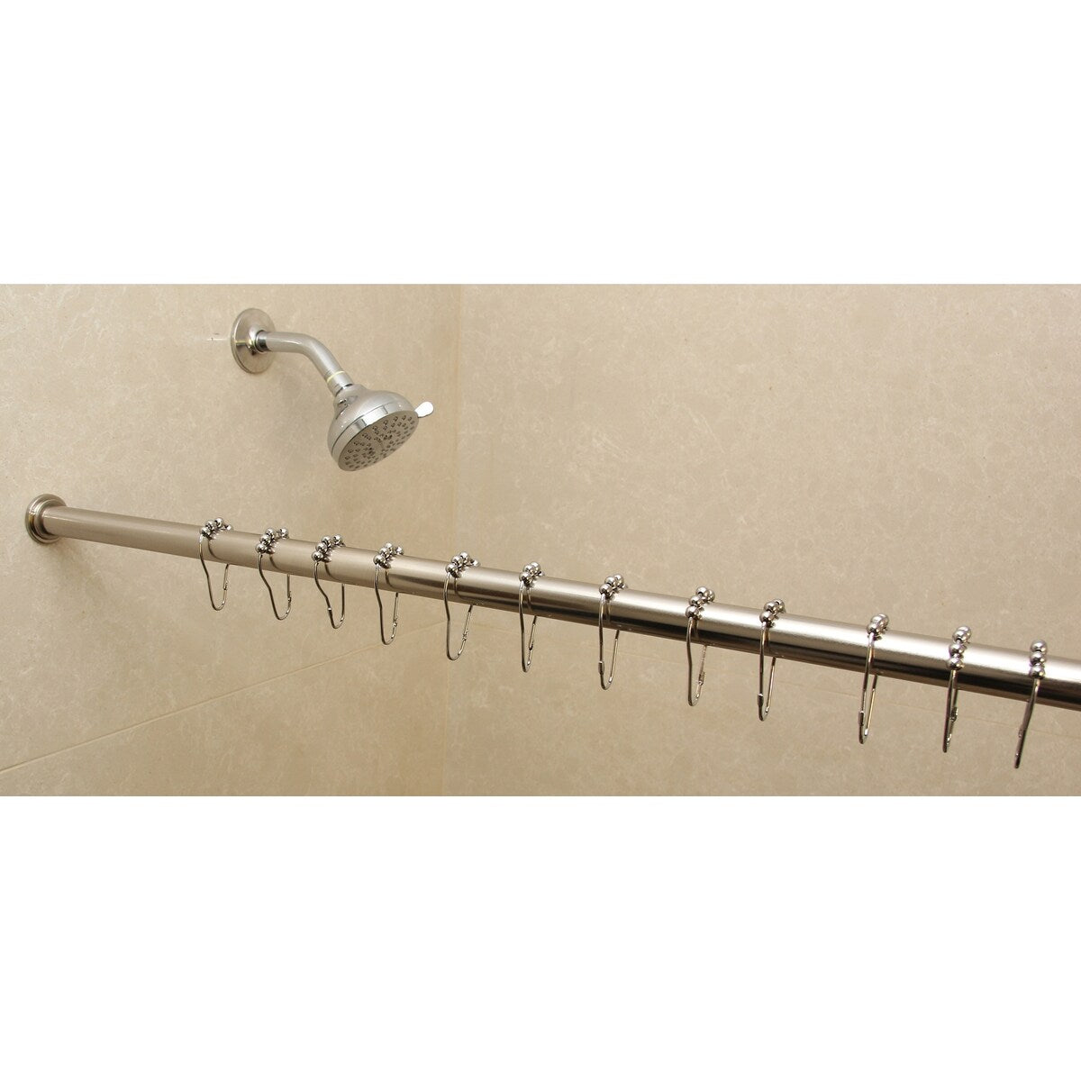 Tringle à rideau de douche ou de fenêtre réglable de 1 pouce montée sur tension