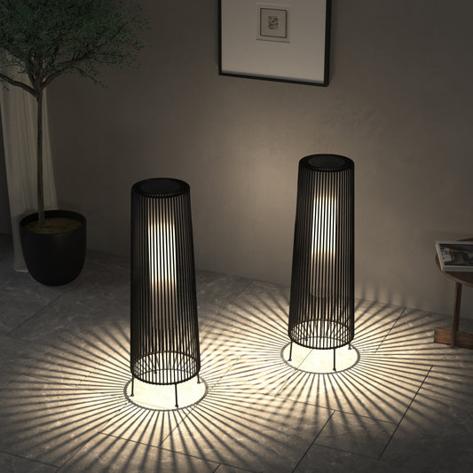 Lot de 2 lampadaires solaires d'extérieur