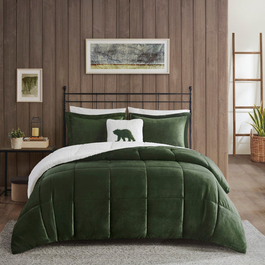 Parure de couette Woolrich Alton en duvet synthétique et sherpa