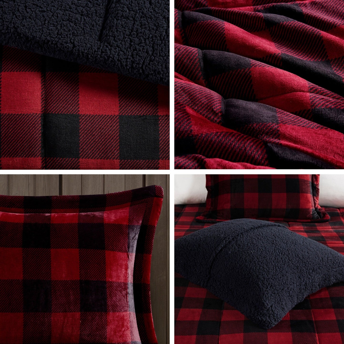 Parure de couette Woolrich Alton en duvet synthétique et sherpa