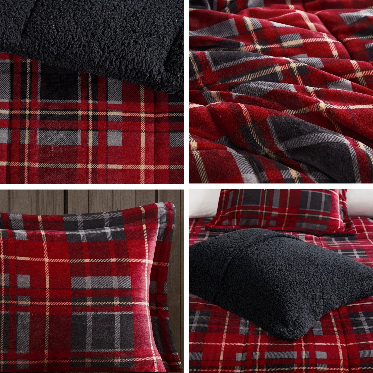 Parure de couette Woolrich Alton en duvet synthétique et sherpa