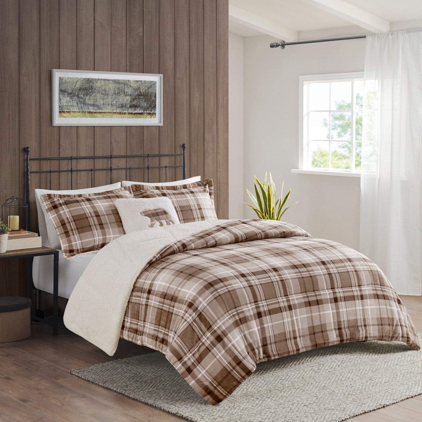Parure de couette Woolrich Alton en duvet synthétique et sherpa