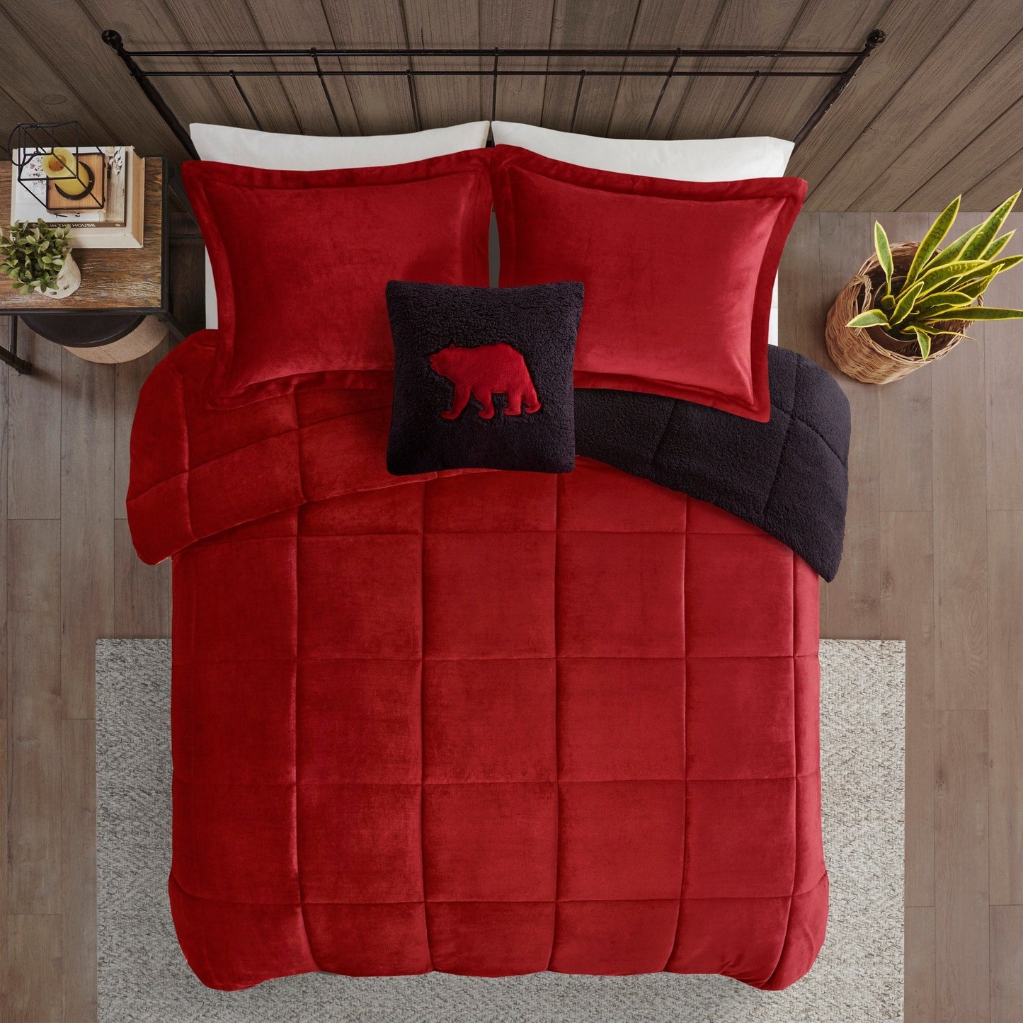 Parure de couette Woolrich Alton en duvet synthétique et sherpa