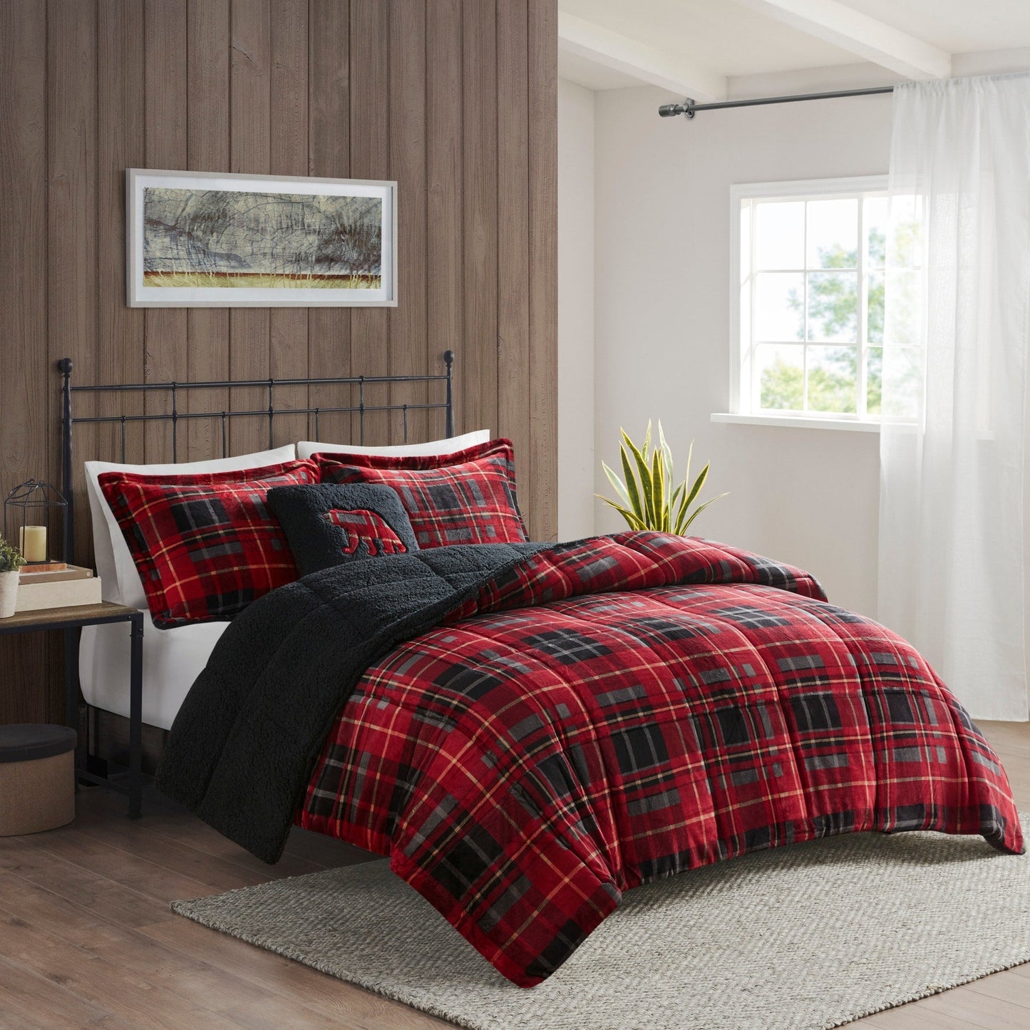 Parure de couette Woolrich Alton en duvet synthétique et sherpa