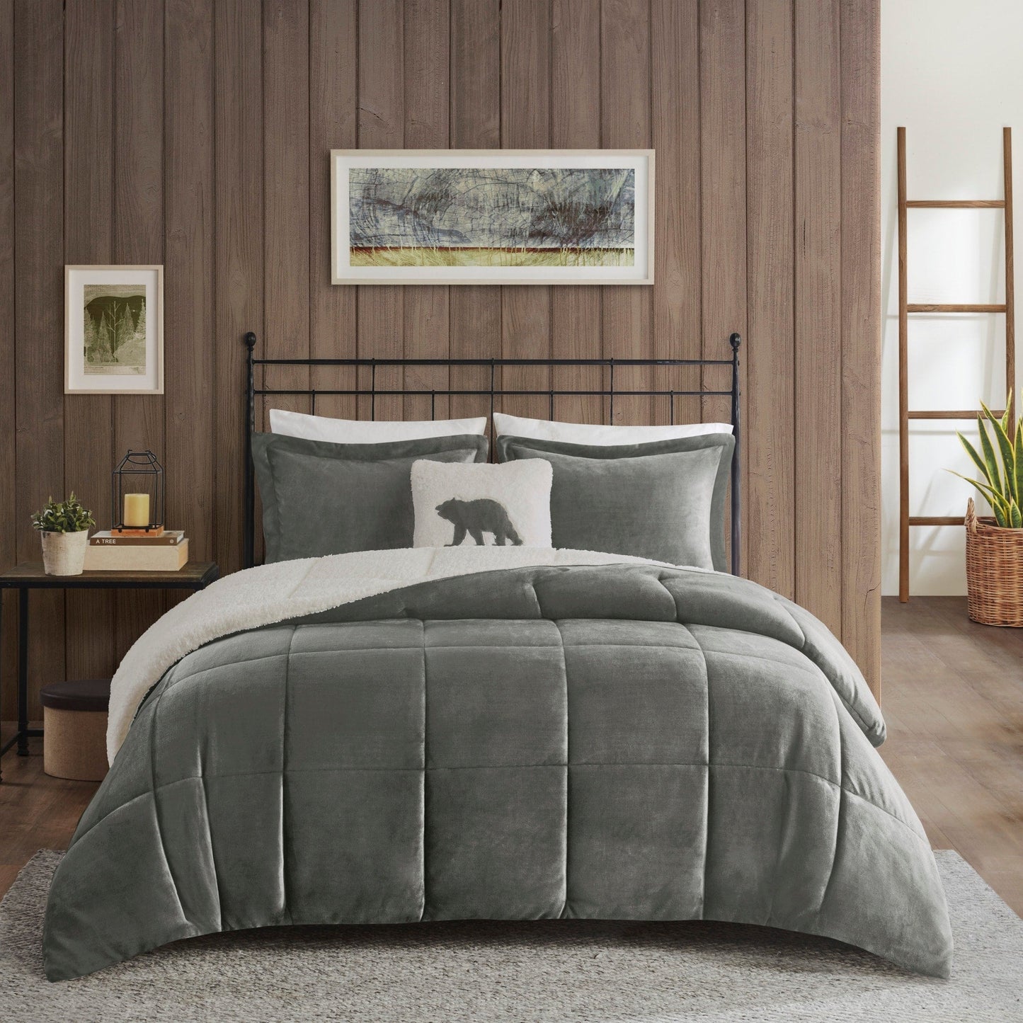 Parure de couette Woolrich Alton en duvet synthétique et sherpa