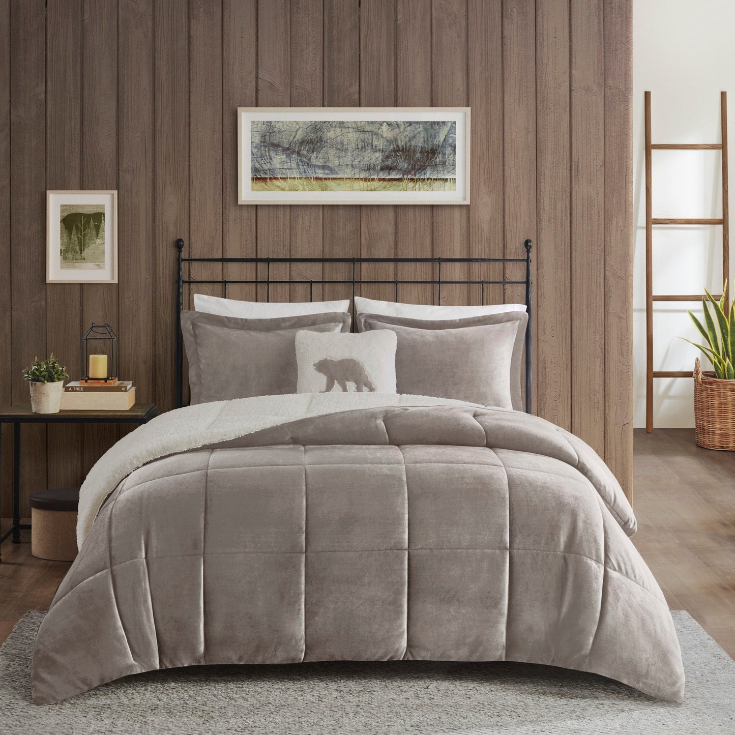 Parure de couette Woolrich Alton en duvet synthétique et sherpa