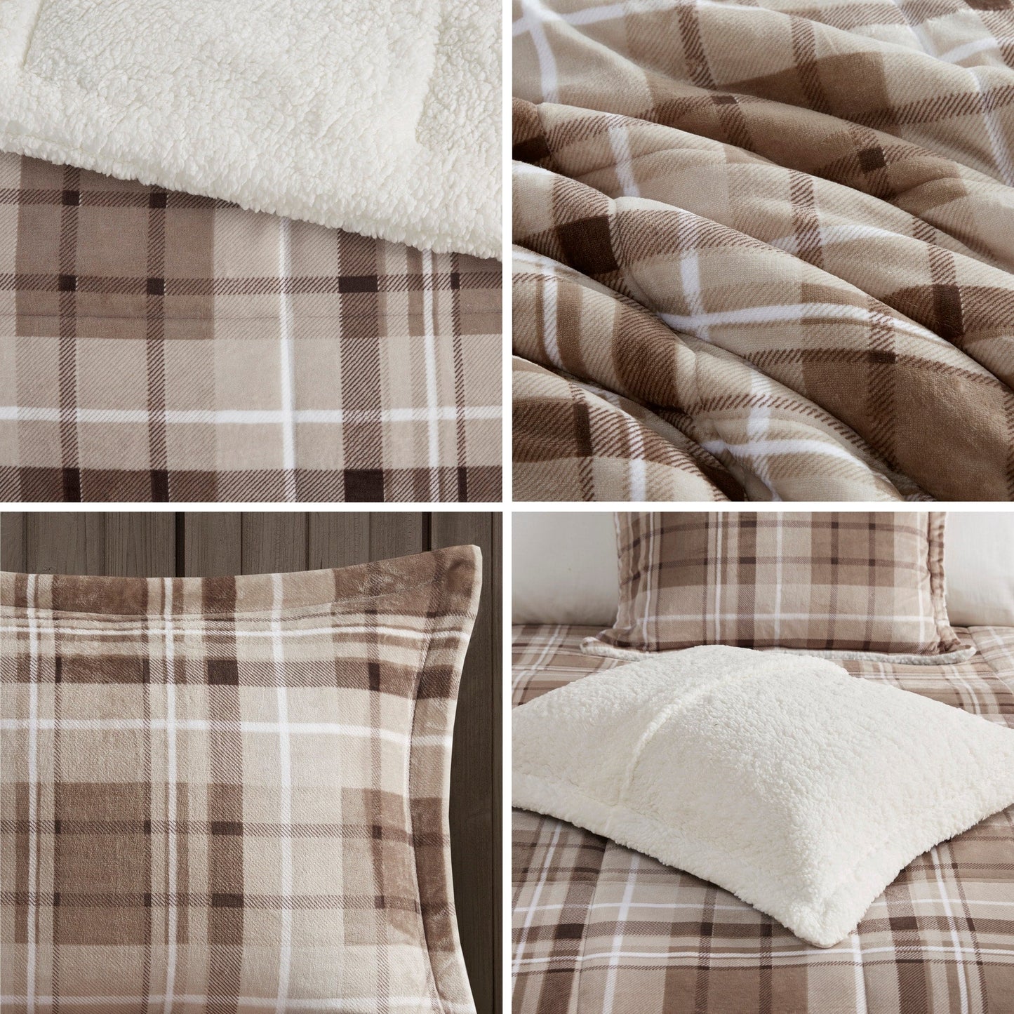 Parure de couette Woolrich Alton en duvet synthétique et sherpa