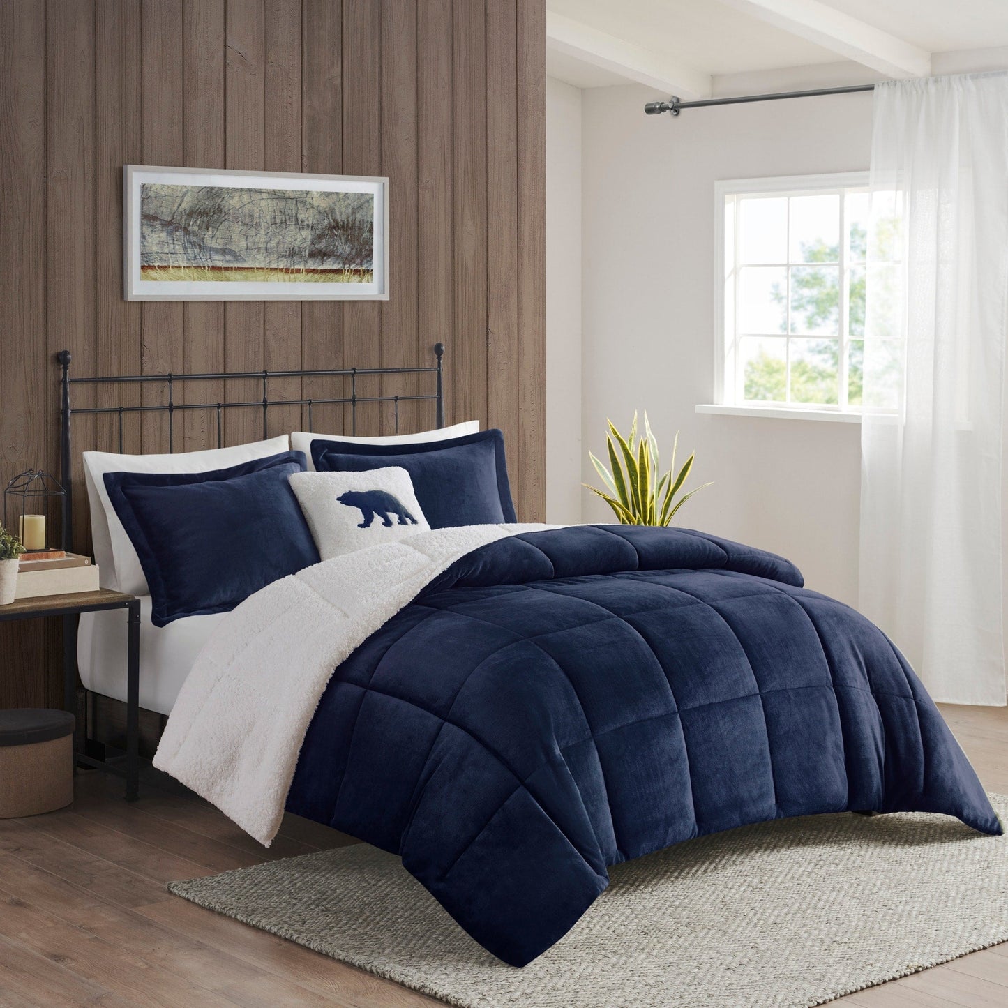 Parure de couette Woolrich Alton en duvet synthétique et sherpa