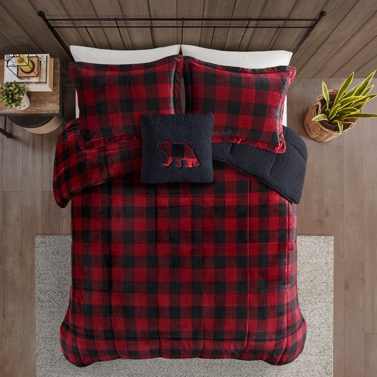 Parure de couette Woolrich Alton en duvet synthétique et sherpa