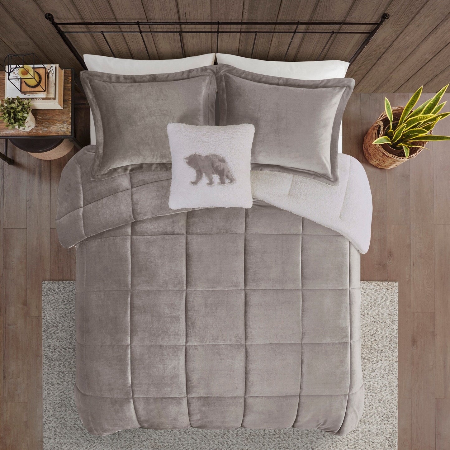 Parure de couette Woolrich Alton en duvet synthétique et sherpa
