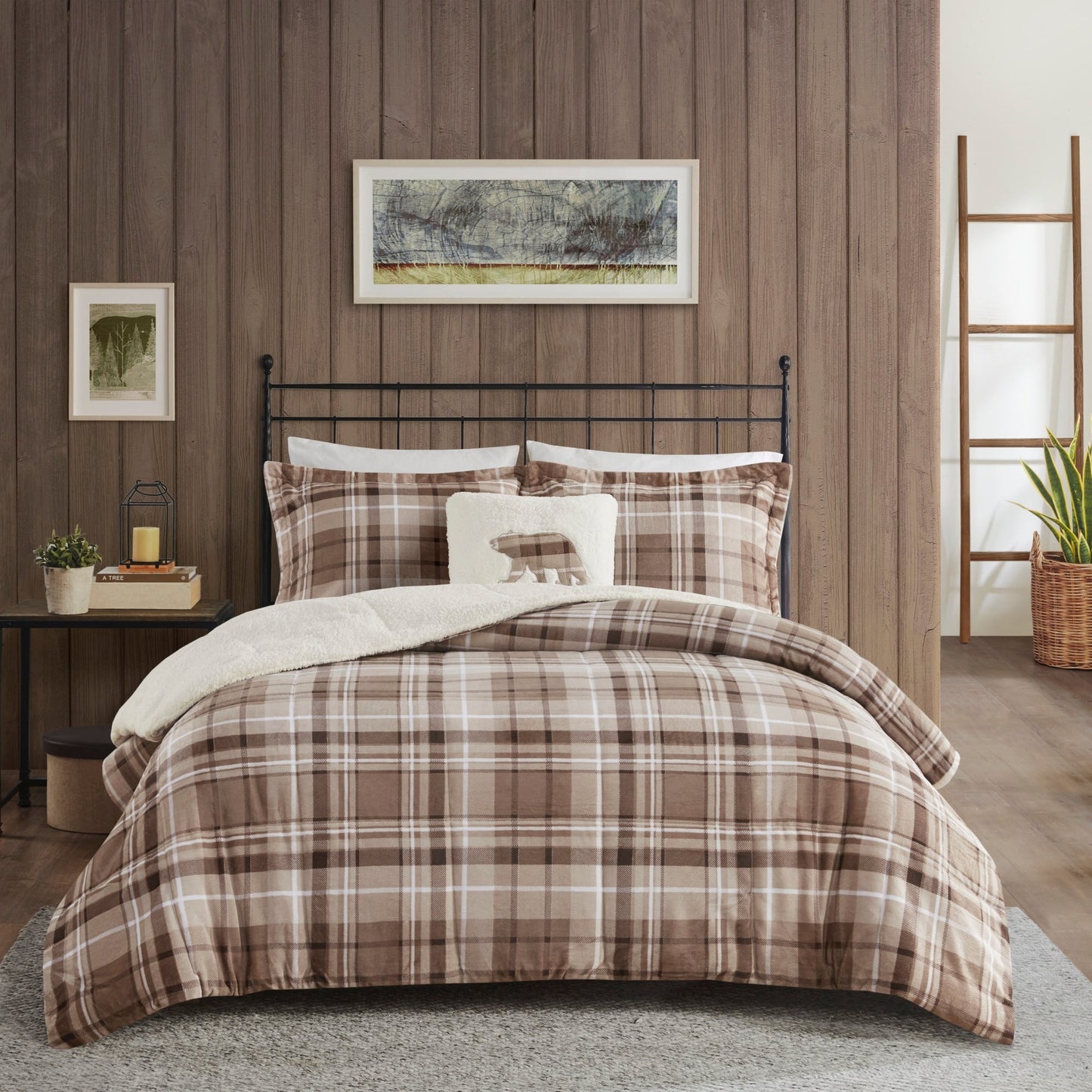 Parure de couette Woolrich Alton en duvet synthétique et sherpa