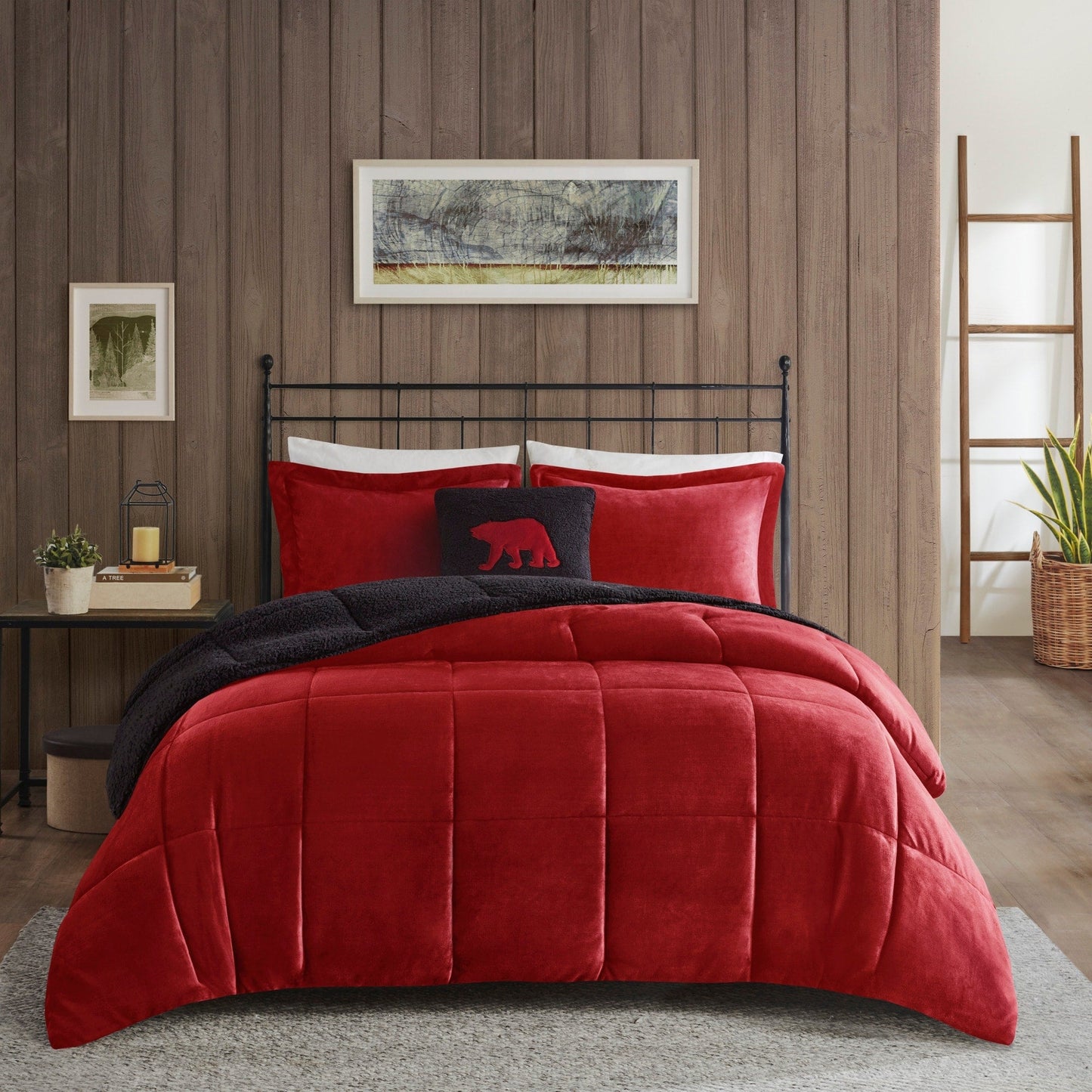 Parure de couette Woolrich Alton en duvet synthétique et sherpa