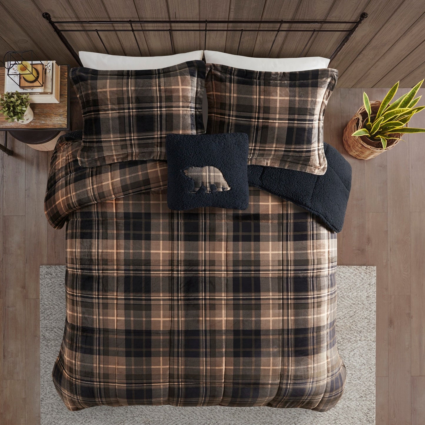 Parure de couette Woolrich Alton en duvet synthétique et sherpa