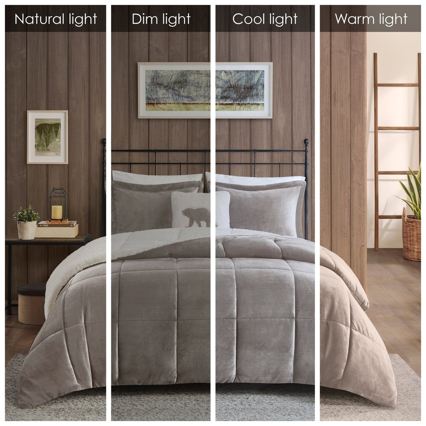 Parure de couette Woolrich Alton en duvet synthétique et sherpa