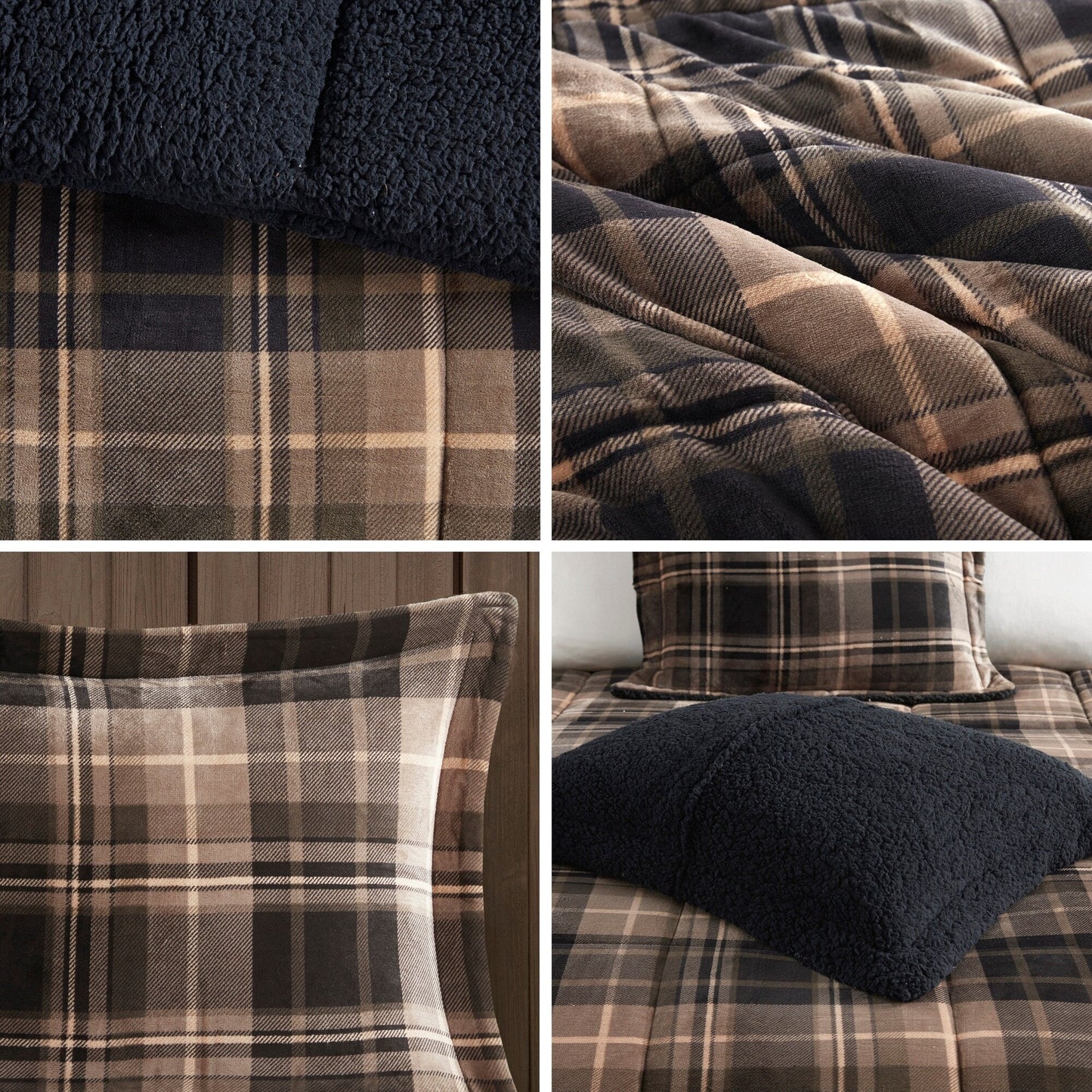 Parure de couette Woolrich Alton en duvet synthétique et sherpa