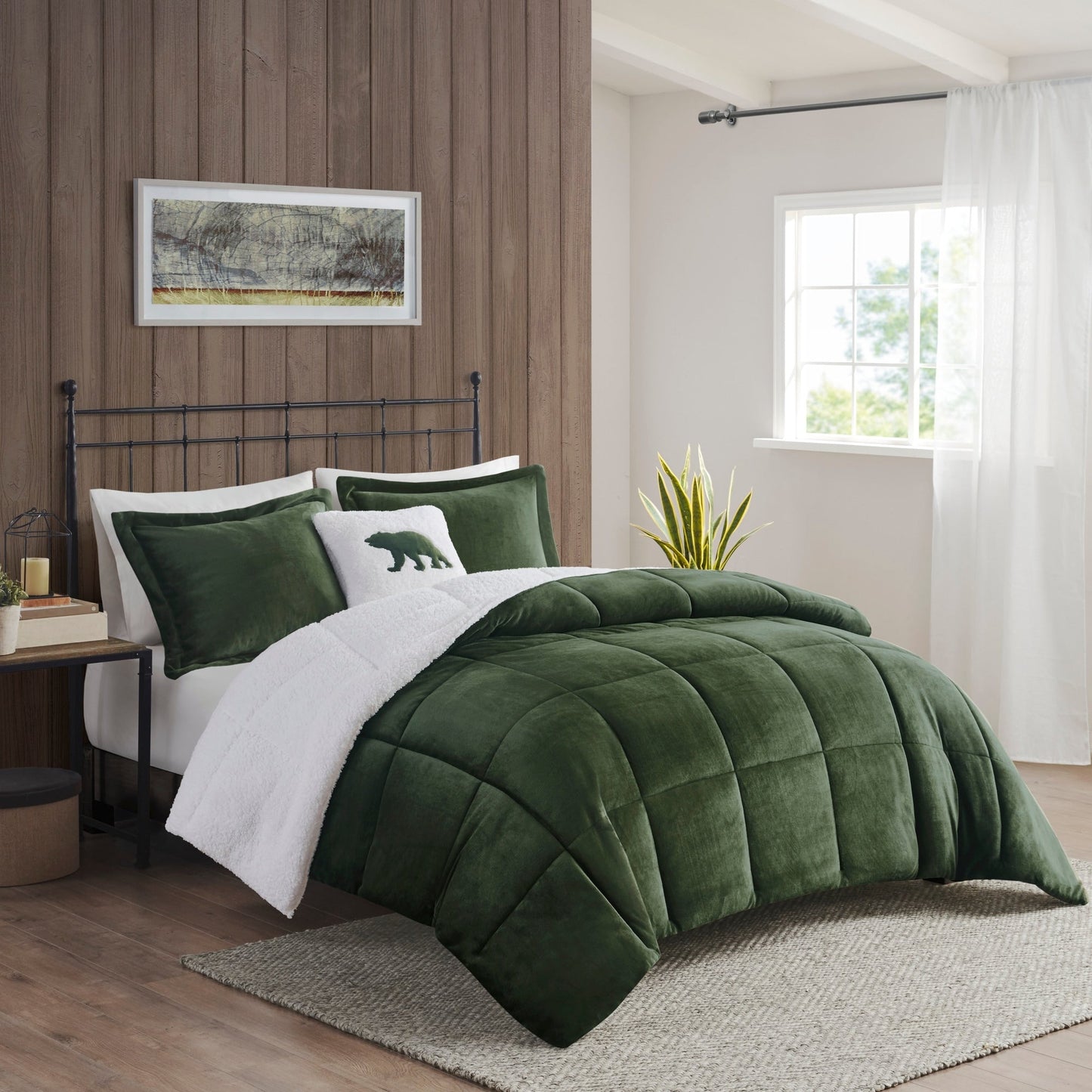 Parure de couette Woolrich Alton en duvet synthétique et sherpa