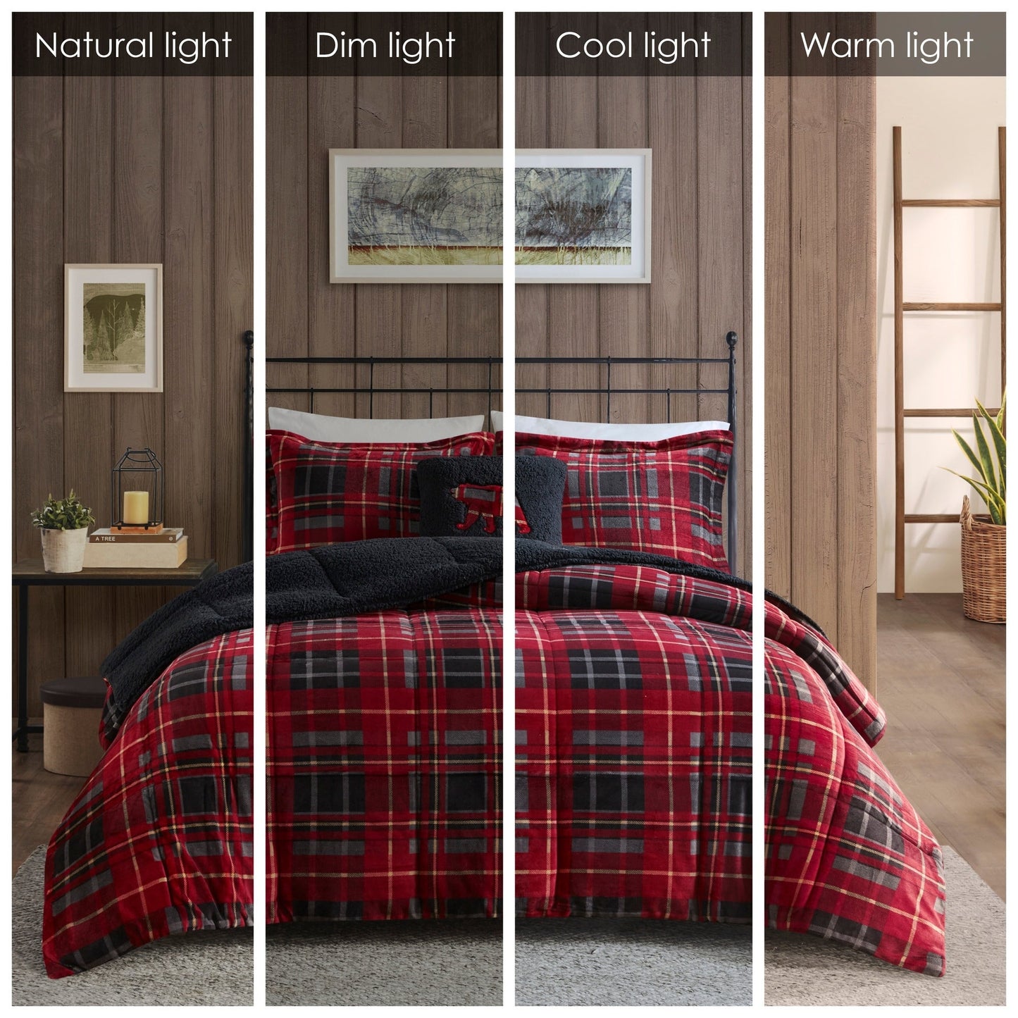 Parure de couette Woolrich Alton en duvet synthétique et sherpa