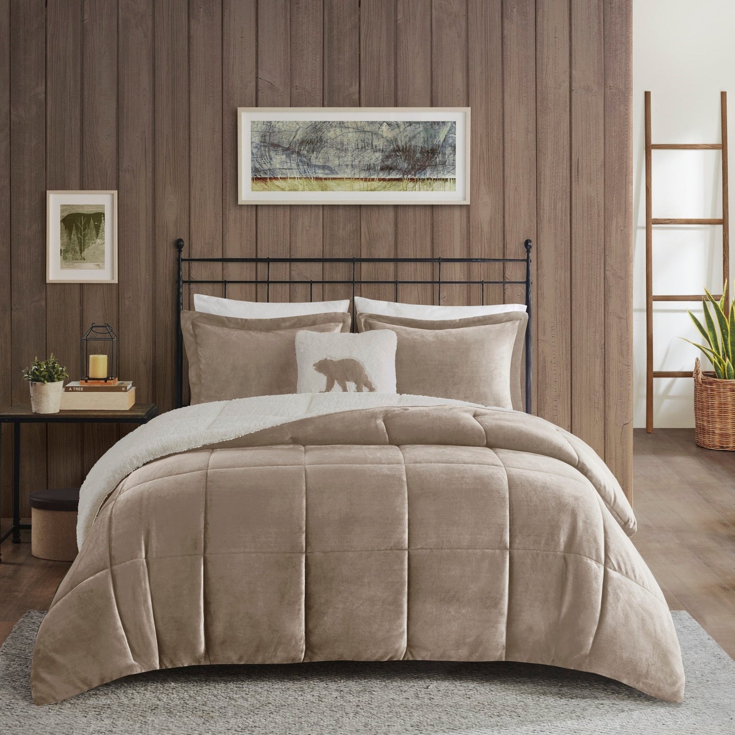Parure de couette Woolrich Alton en duvet synthétique et sherpa