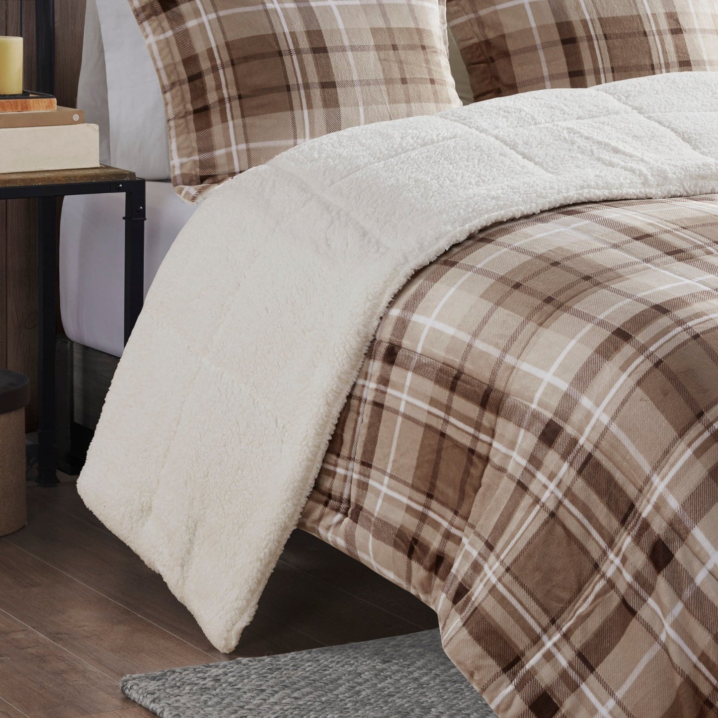 Parure de couette Woolrich Alton en duvet synthétique et sherpa