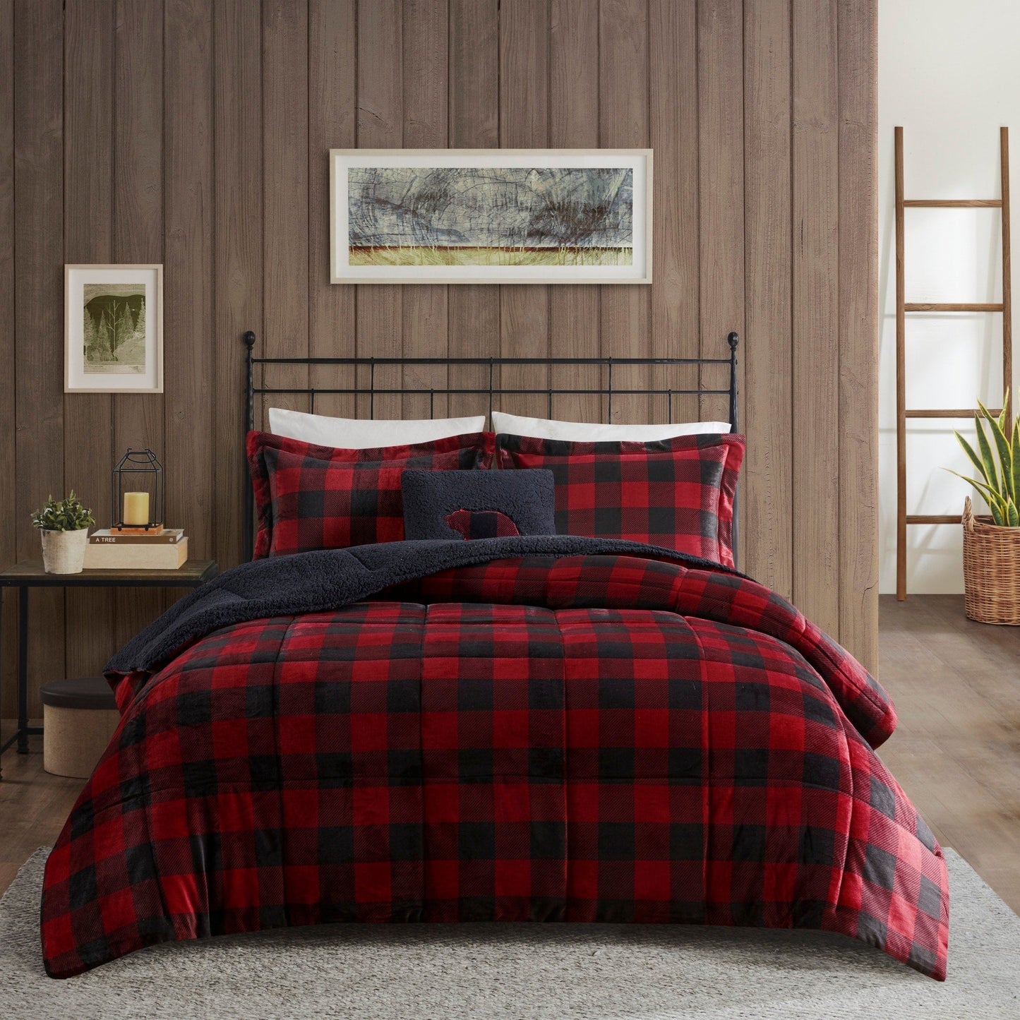 Parure de couette Woolrich Alton en duvet synthétique et sherpa
